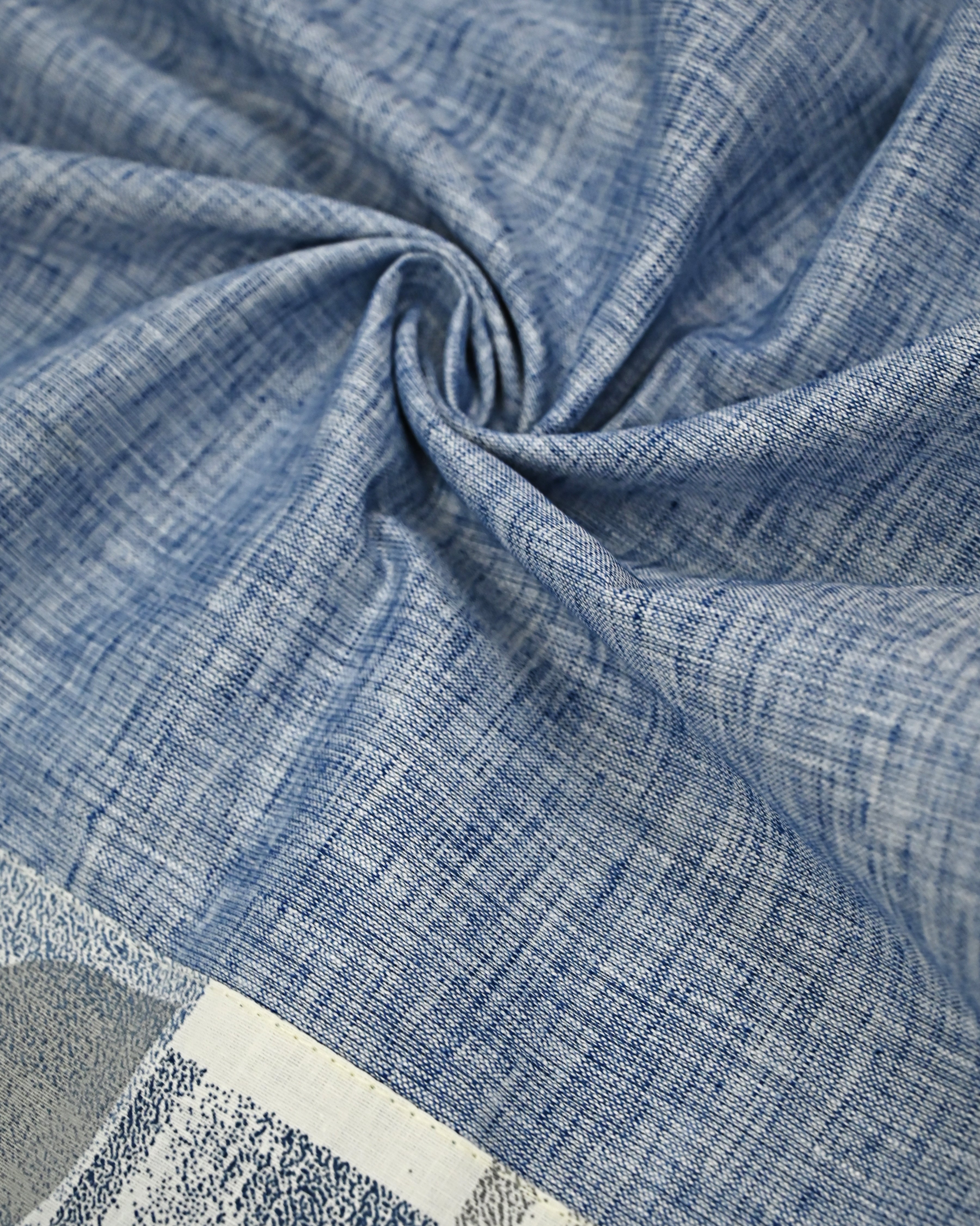 Denim Blue Rida With Smart Floral Canvas Panel & Smart Lacing