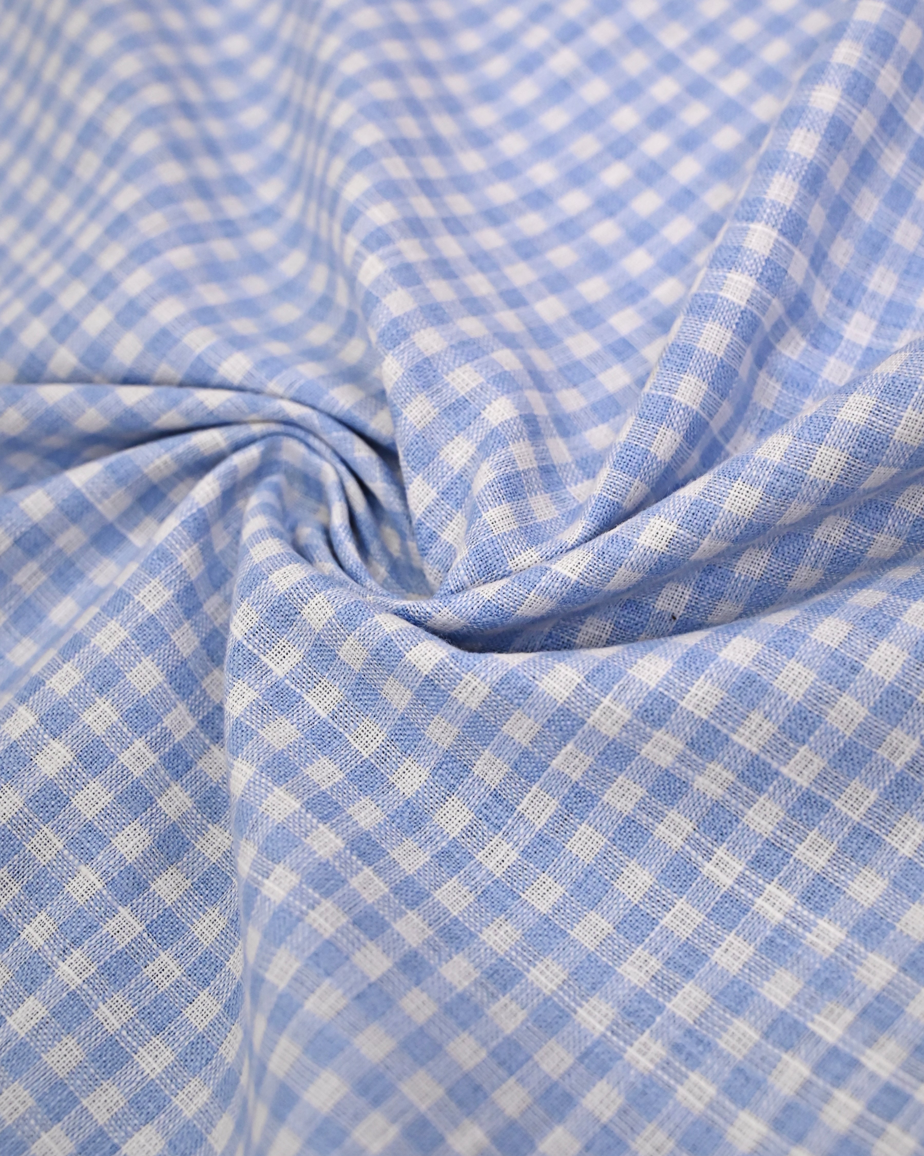 White Blue Checks Rida With Smart Hakoba Panel Smart Lace & All Over Floral Aari Work