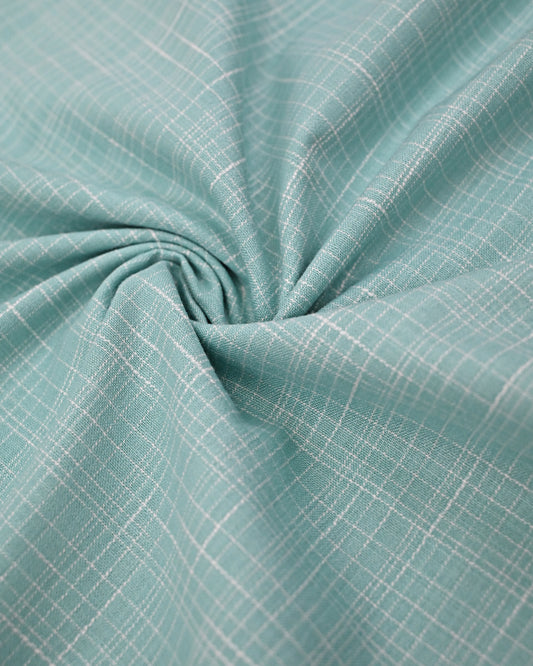 Sea Green Rida With Smart Imported Lacing & Floral Hand Painting