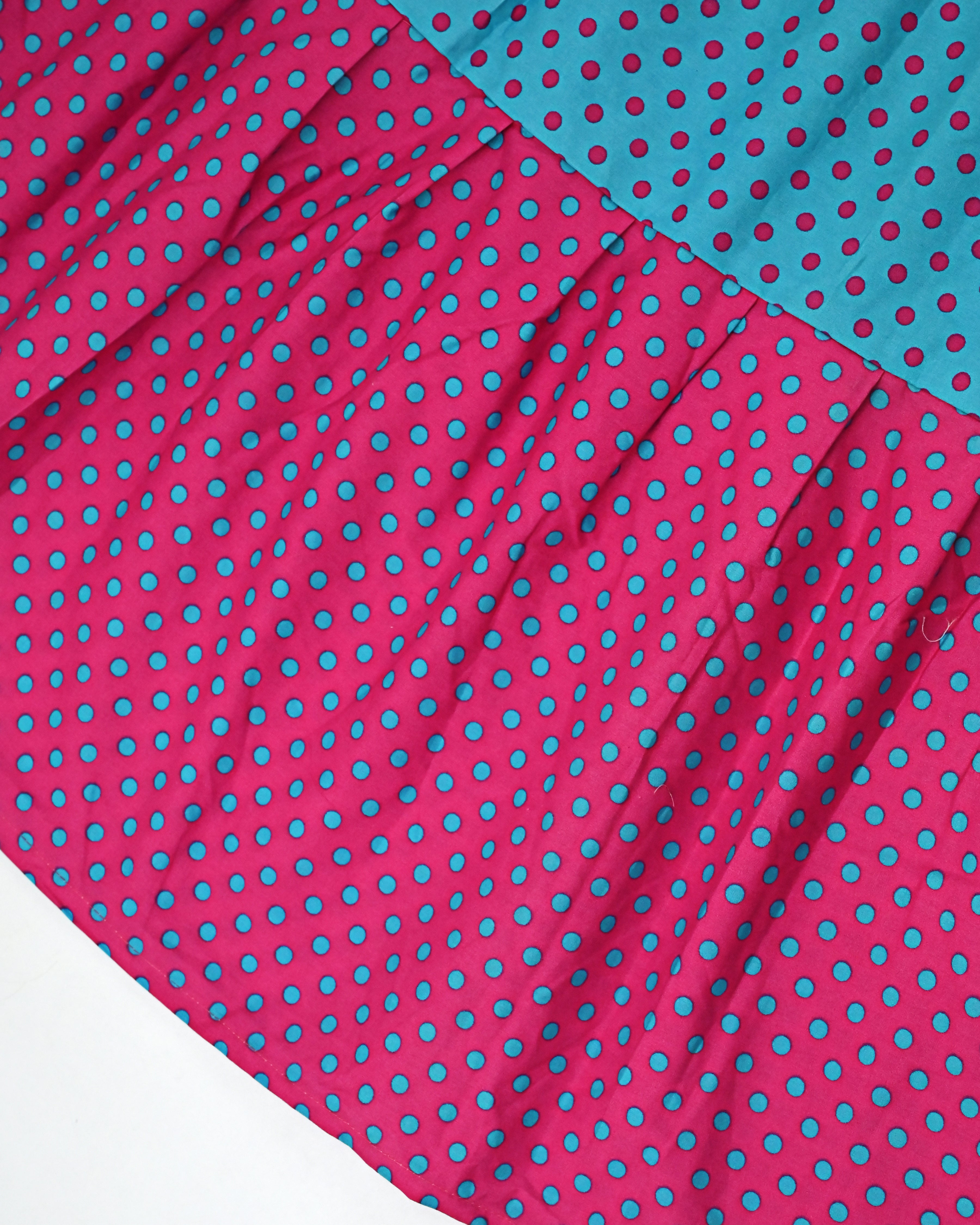 Rani Pink Turquoise Blue Alternate Color Dots Skirt Pattern Rida