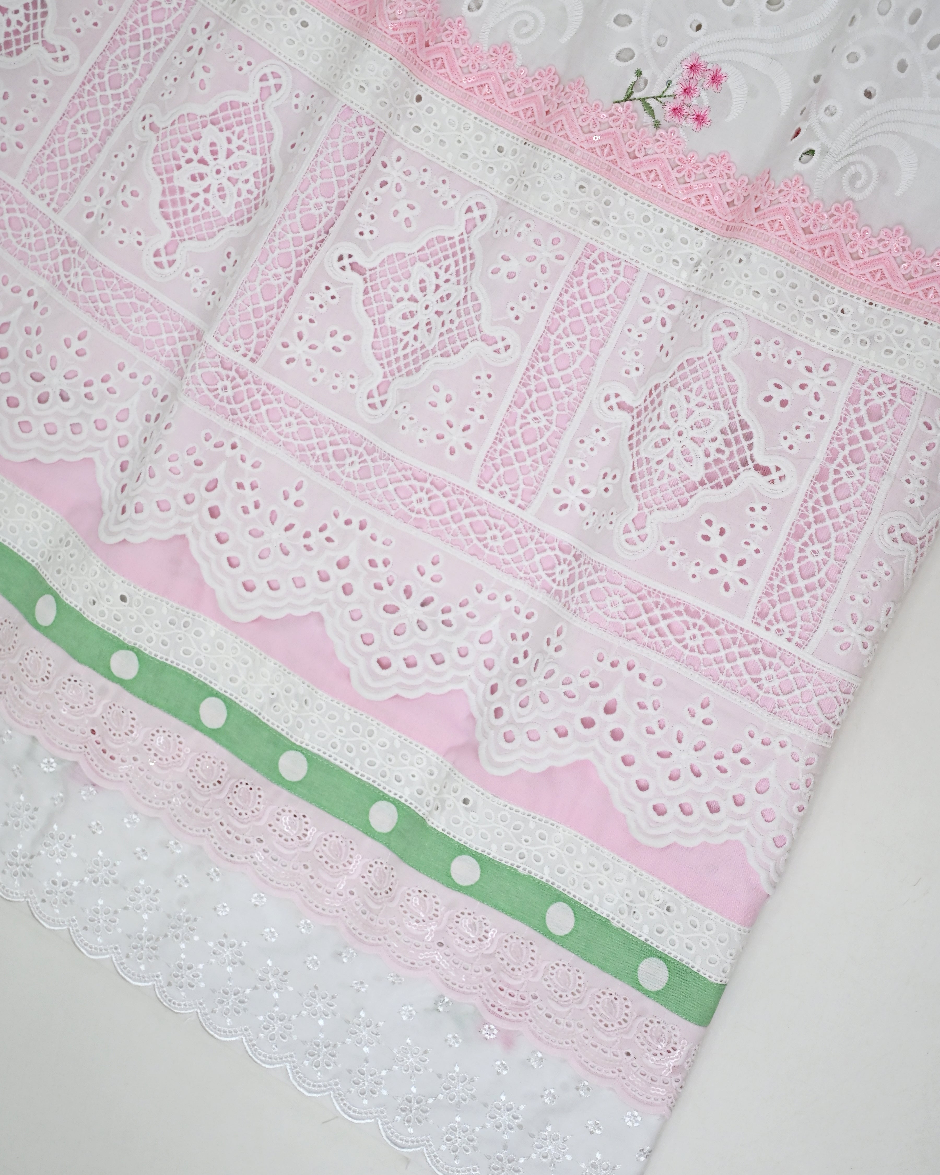White Hakoba Rida With Smart Lacing Smart Panel & All Over Floral Booties