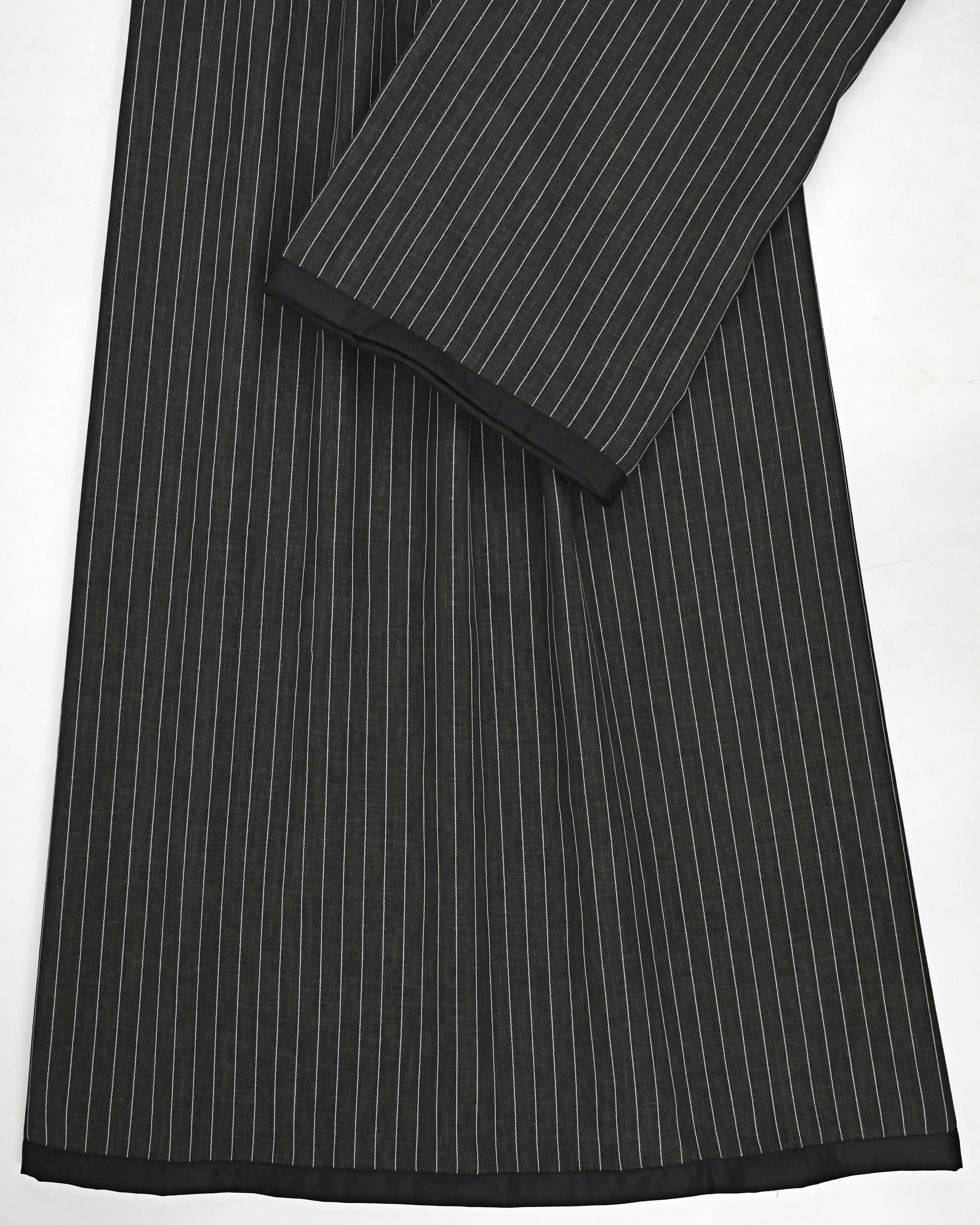 Charcoal Grey Lining Ohbat Rida With Smart Dark Patti