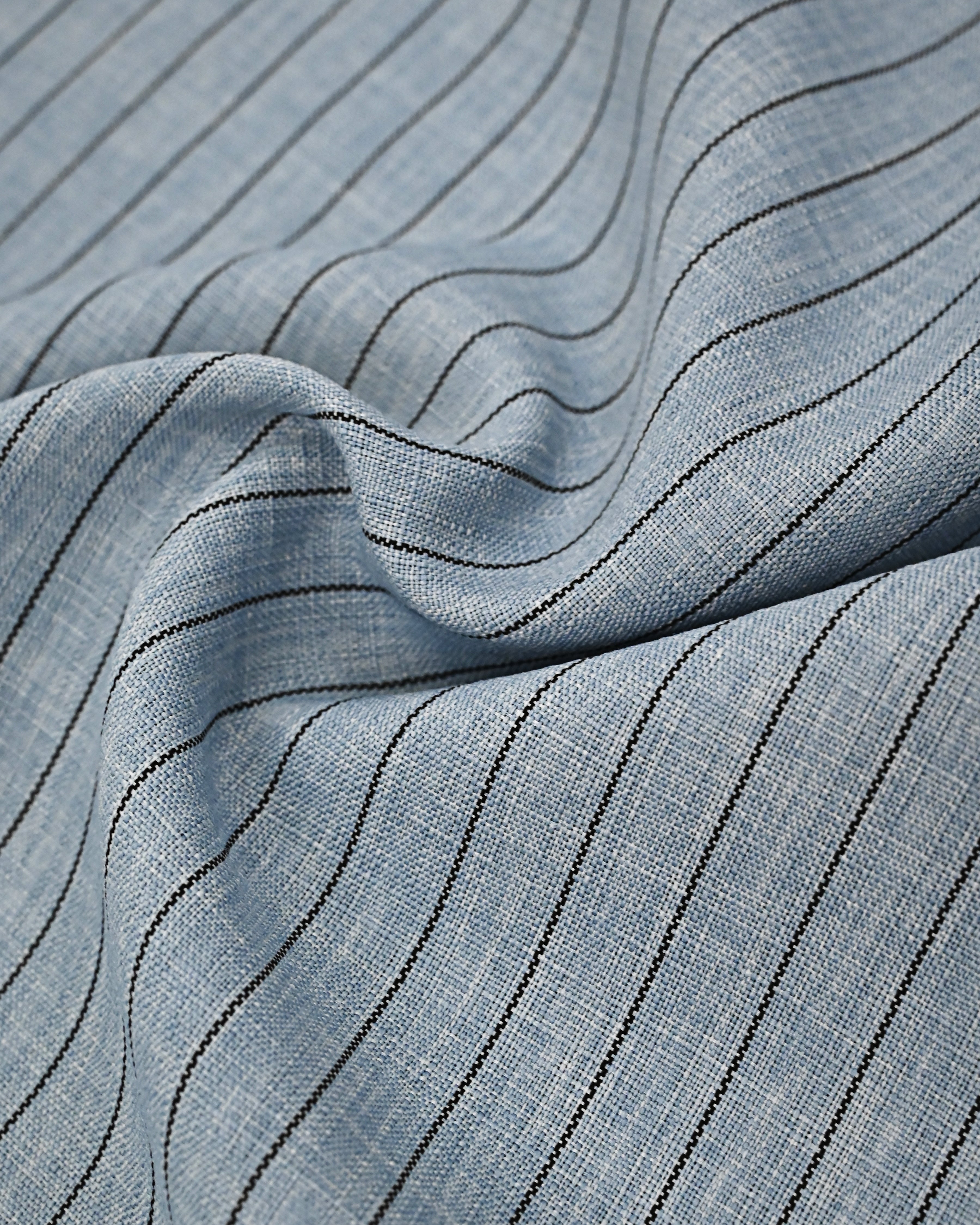Chambray Blue Lining Ohbat Rida With Smart Navy Patti
