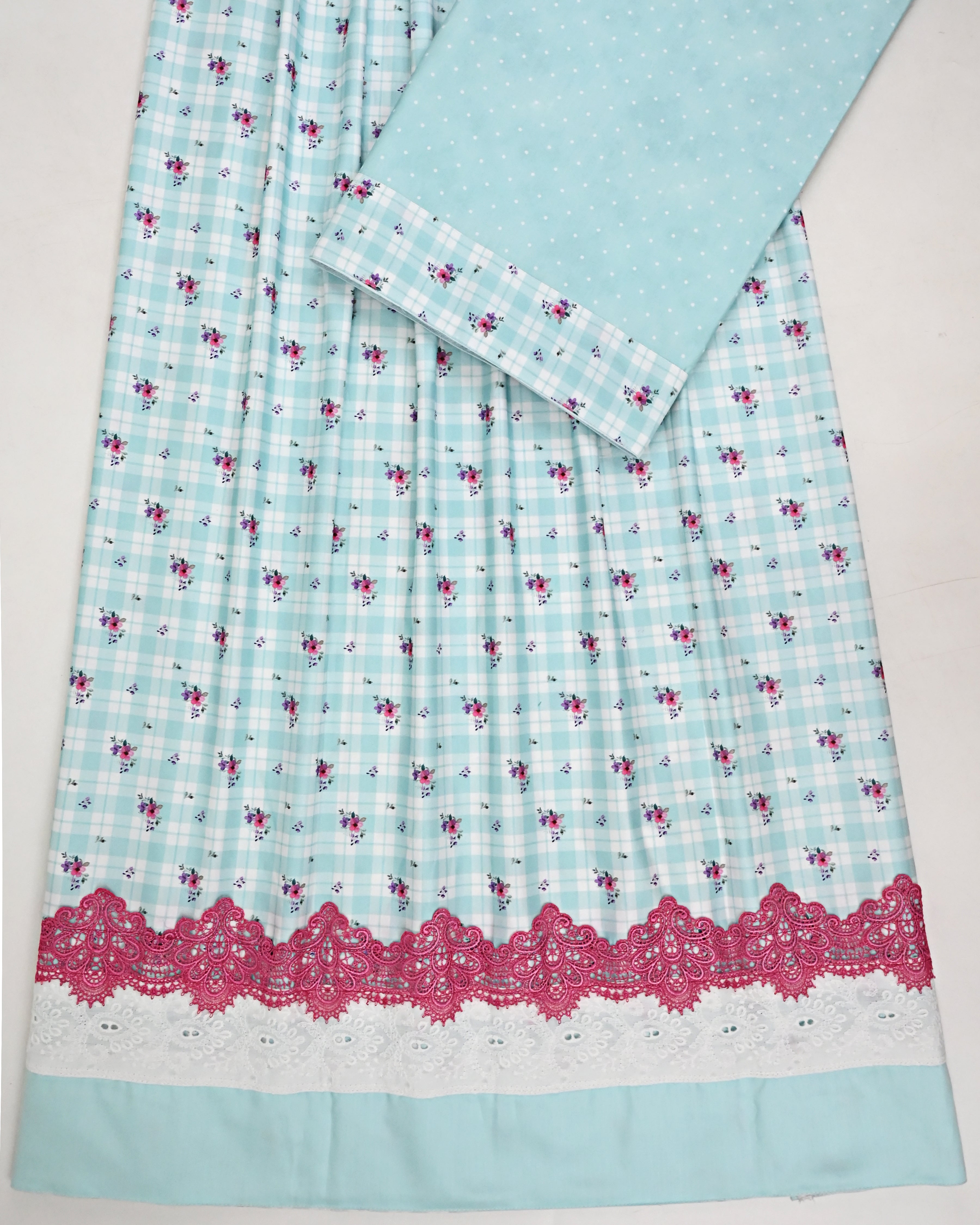Mint Checks Printed Rida With Smart Lacing & Panel