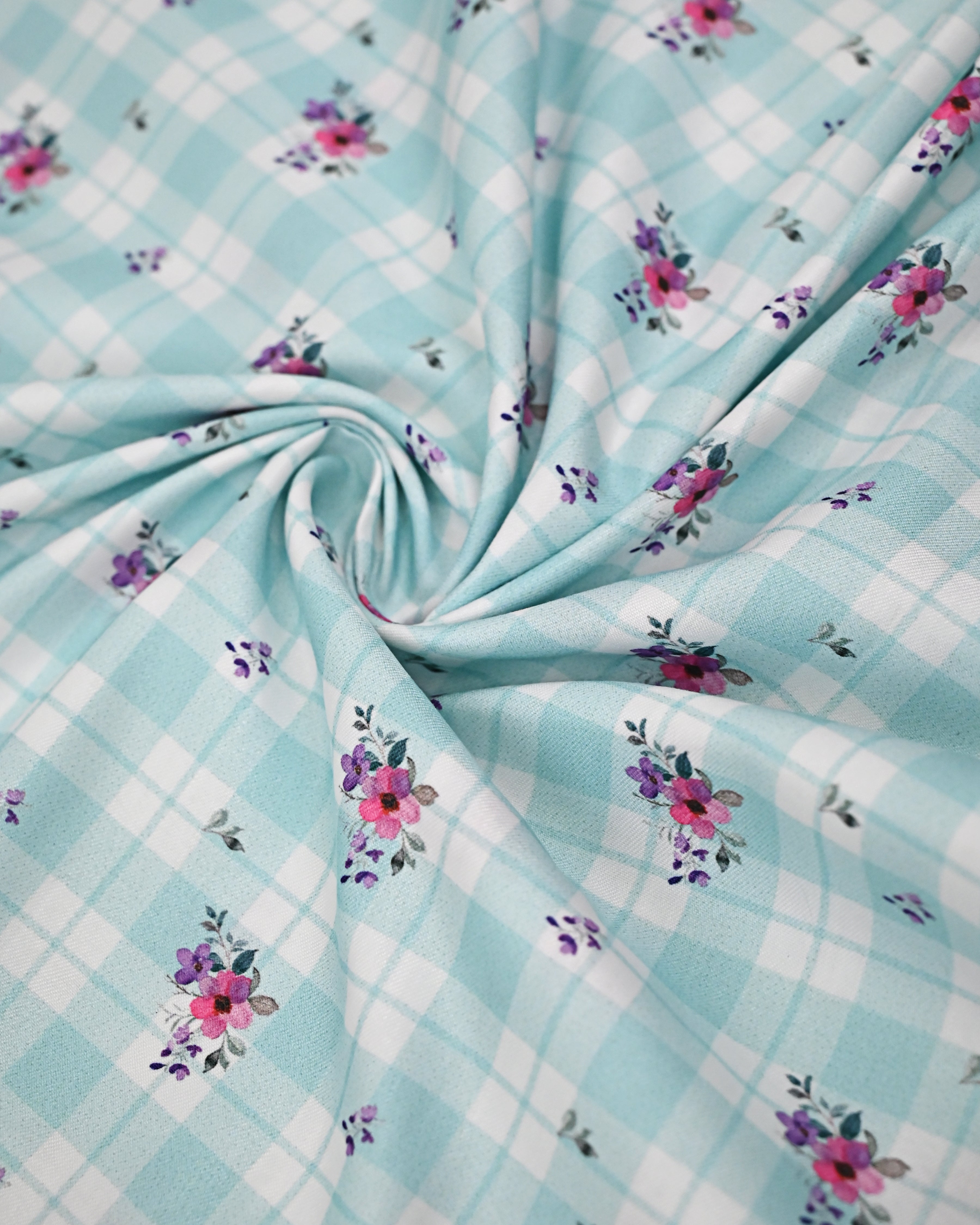 Mint Checks Printed Rida With Smart Lacing & Panel