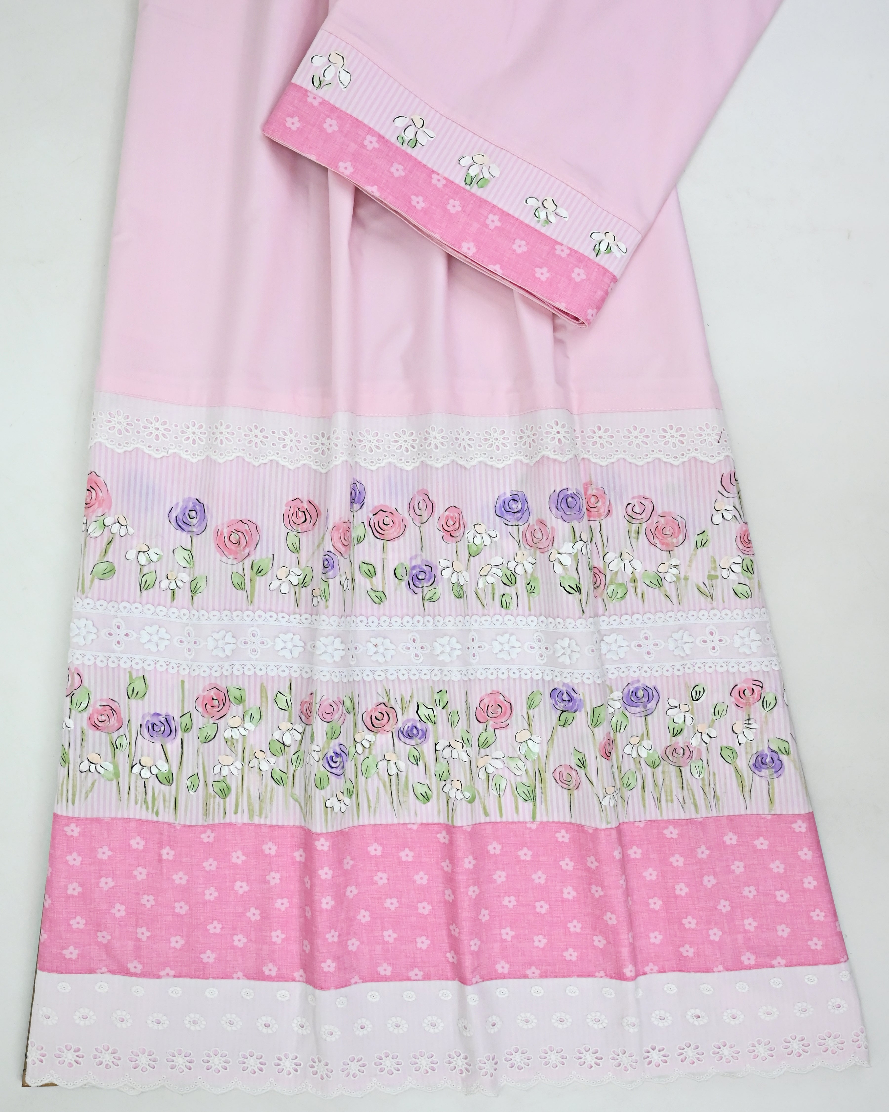 Baby Rida Baby Pink Rida With Smart Panel Floral Hand Painting & Smart Lacing ...