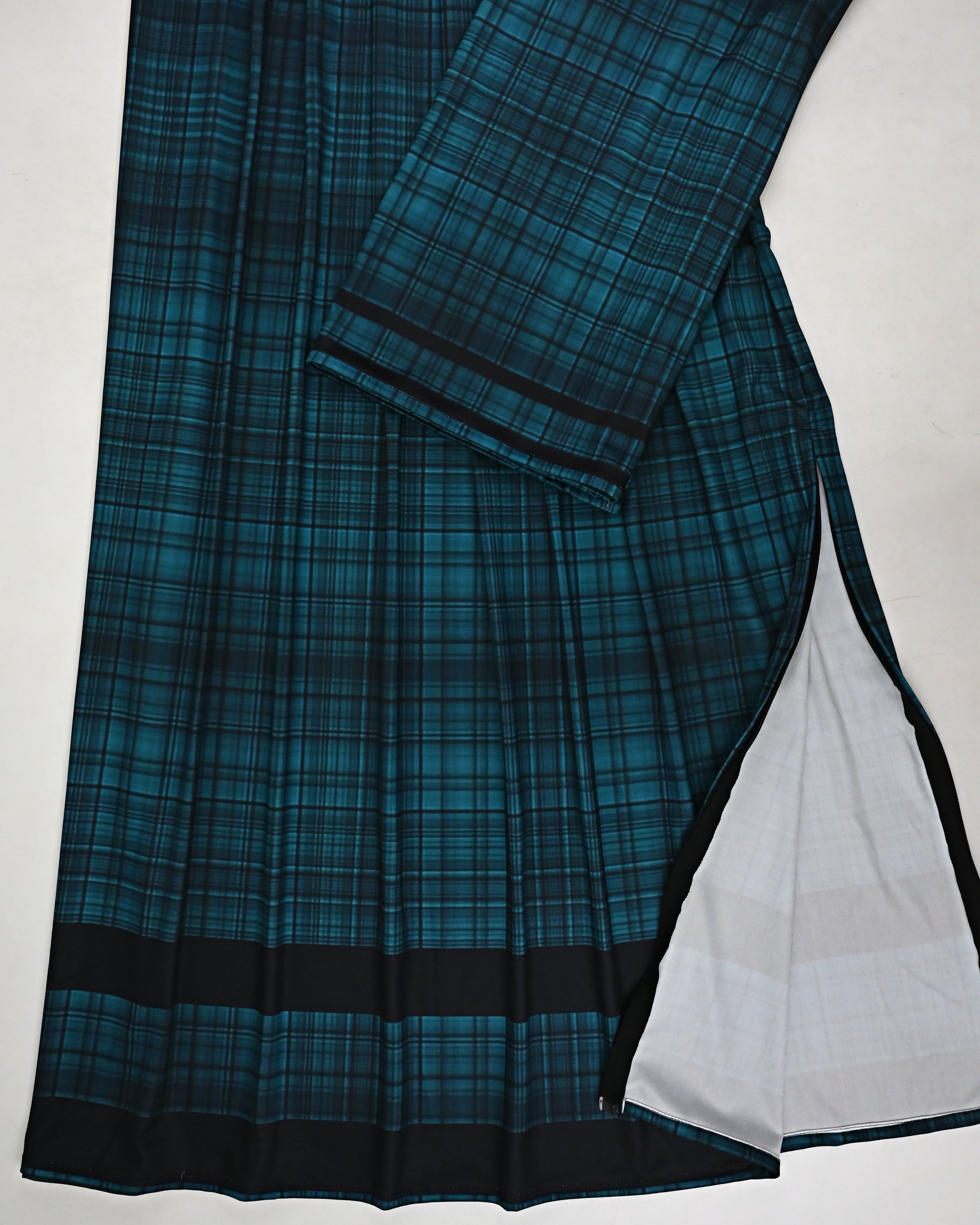 Dark Blue & Black Checks Swim Wear Rida & Smart Look-