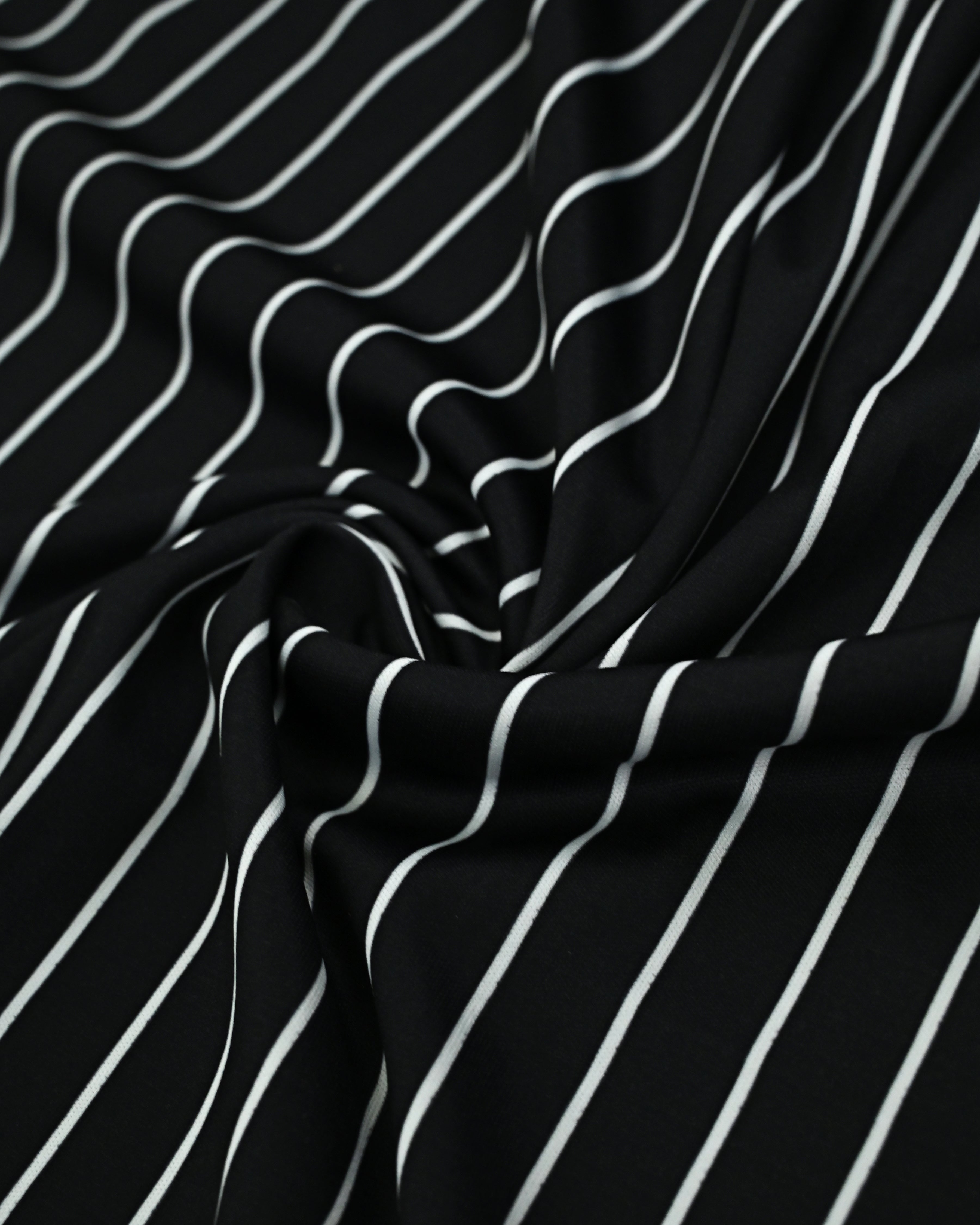 Black Base White Lining With Floral Panel Printed-