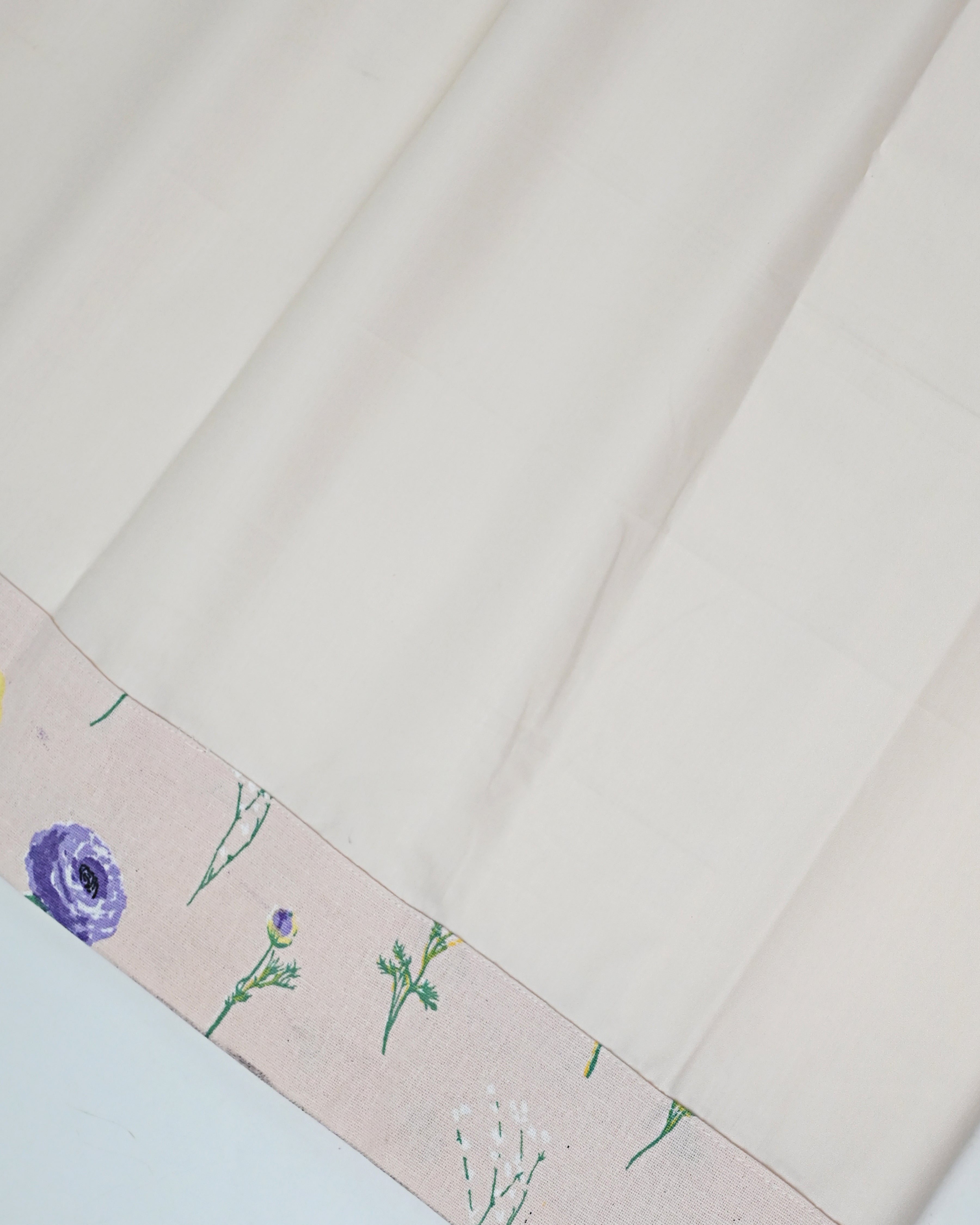 Light Beige Ohbat Rida With Smart Imported Floral Panel