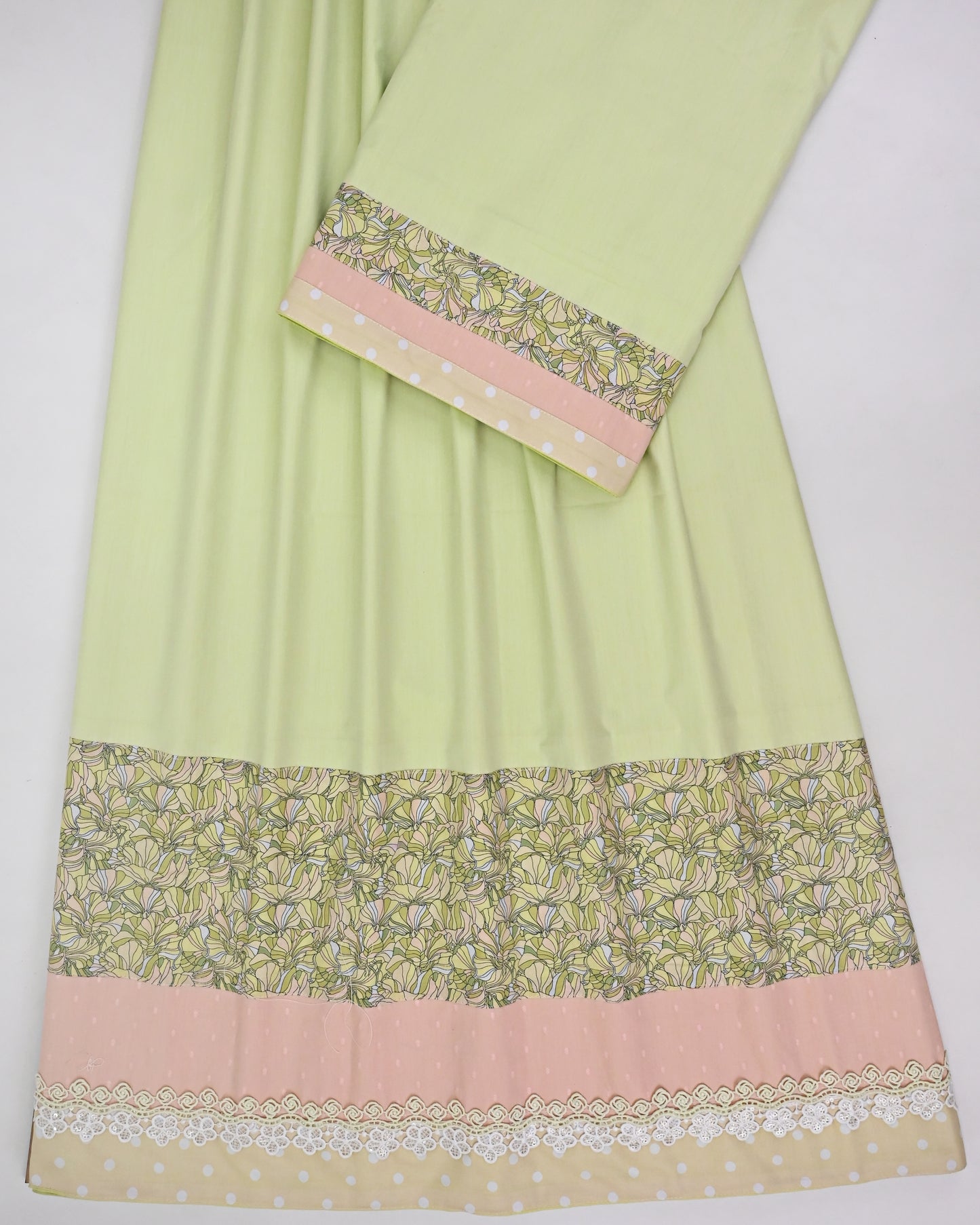 Lemon Green Rida With Smart Floral Printed Panel & Smart Lacing
