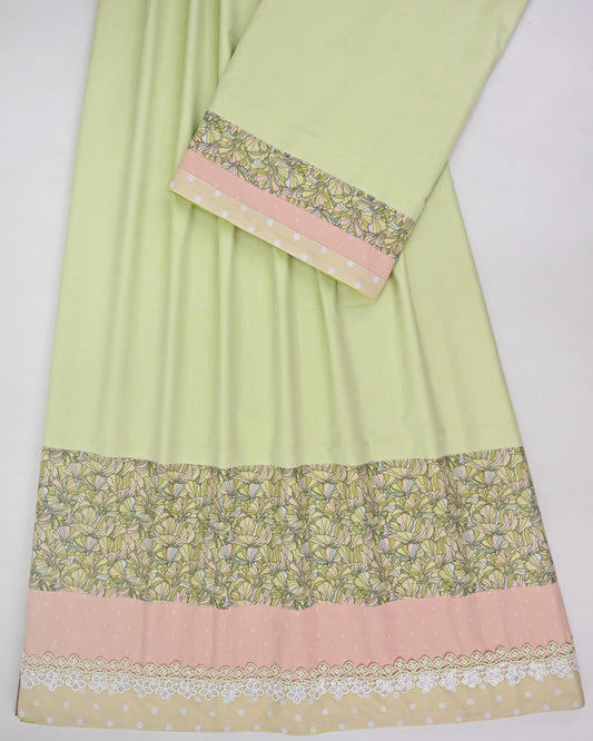 Lemon Green Rida With Smart Floral Printed Panel & Smart Lacing