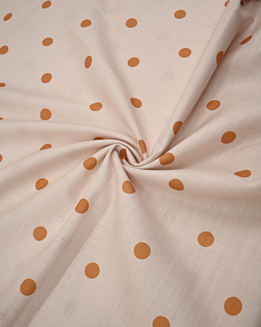 Cream Golden Dots Rida With Floral Panel