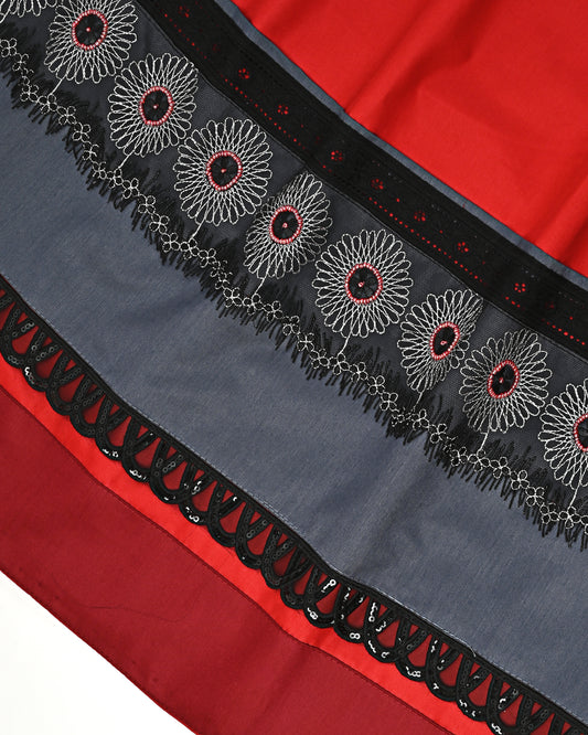 Red Rida With Smart Side Pattern & Smart Panel