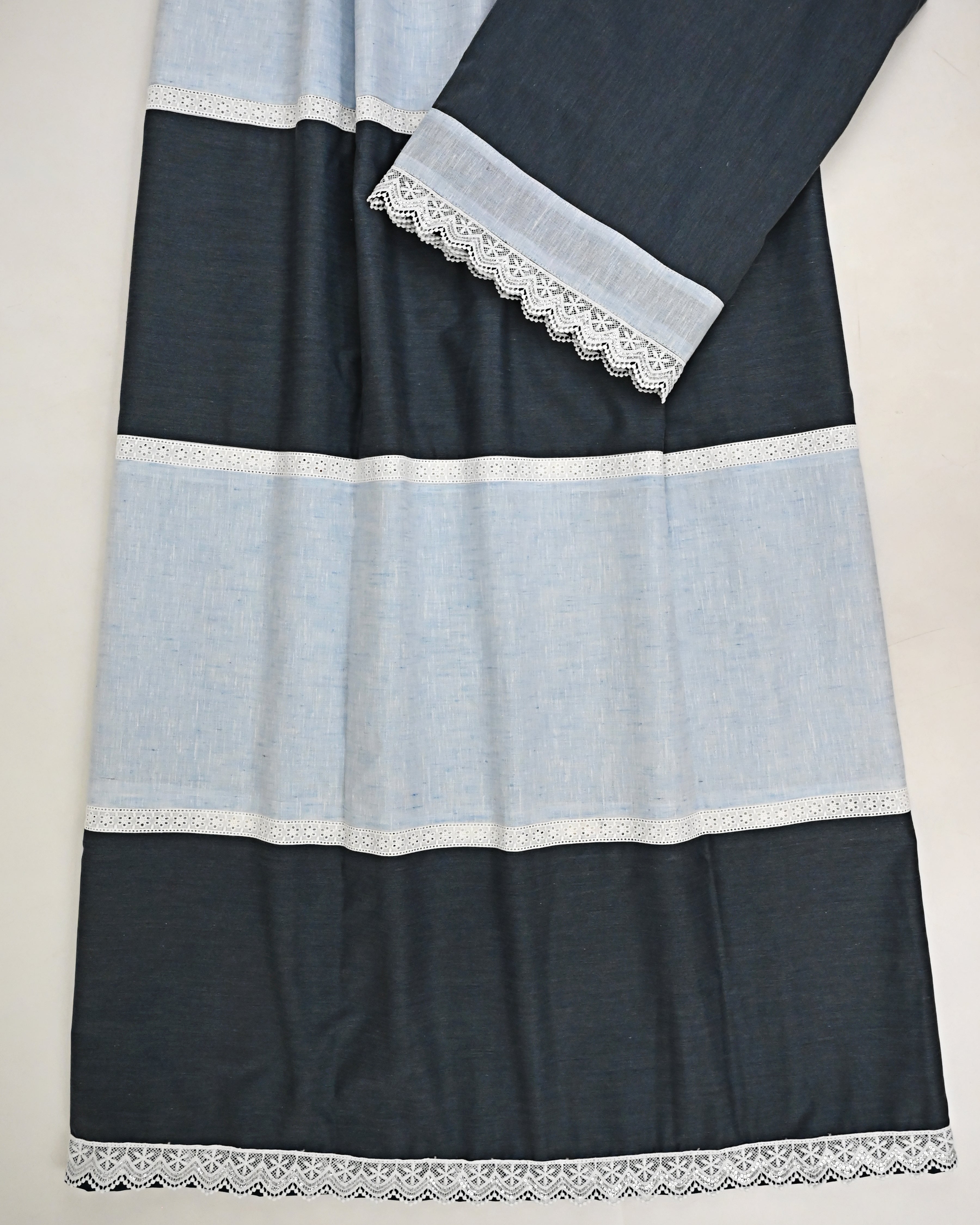 Navy Blue Light Blue Pattern Rida With Smart Lacing
