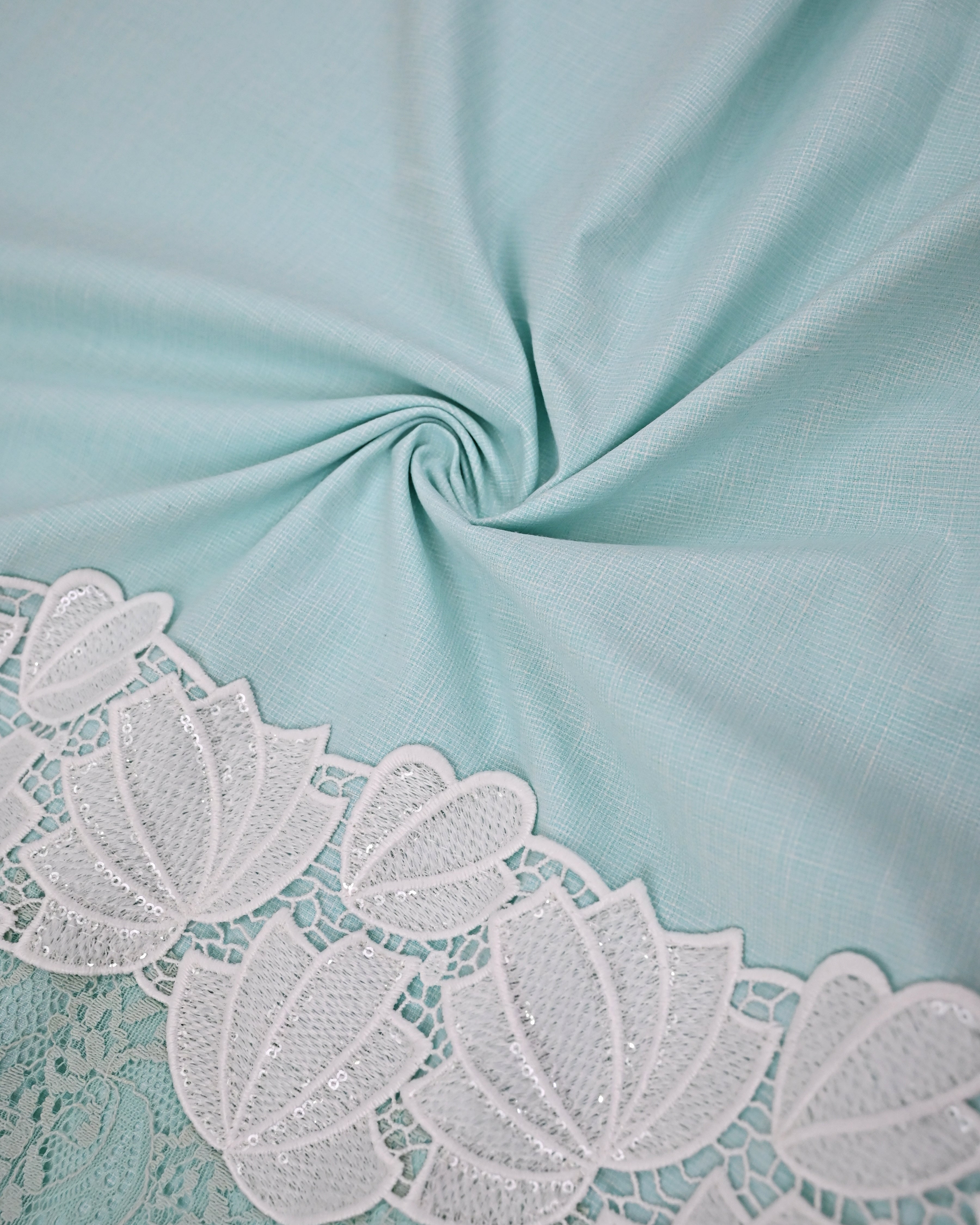 Seafoam Green Rida With Floral Smart Lacing & Smart Floral Print Panel
