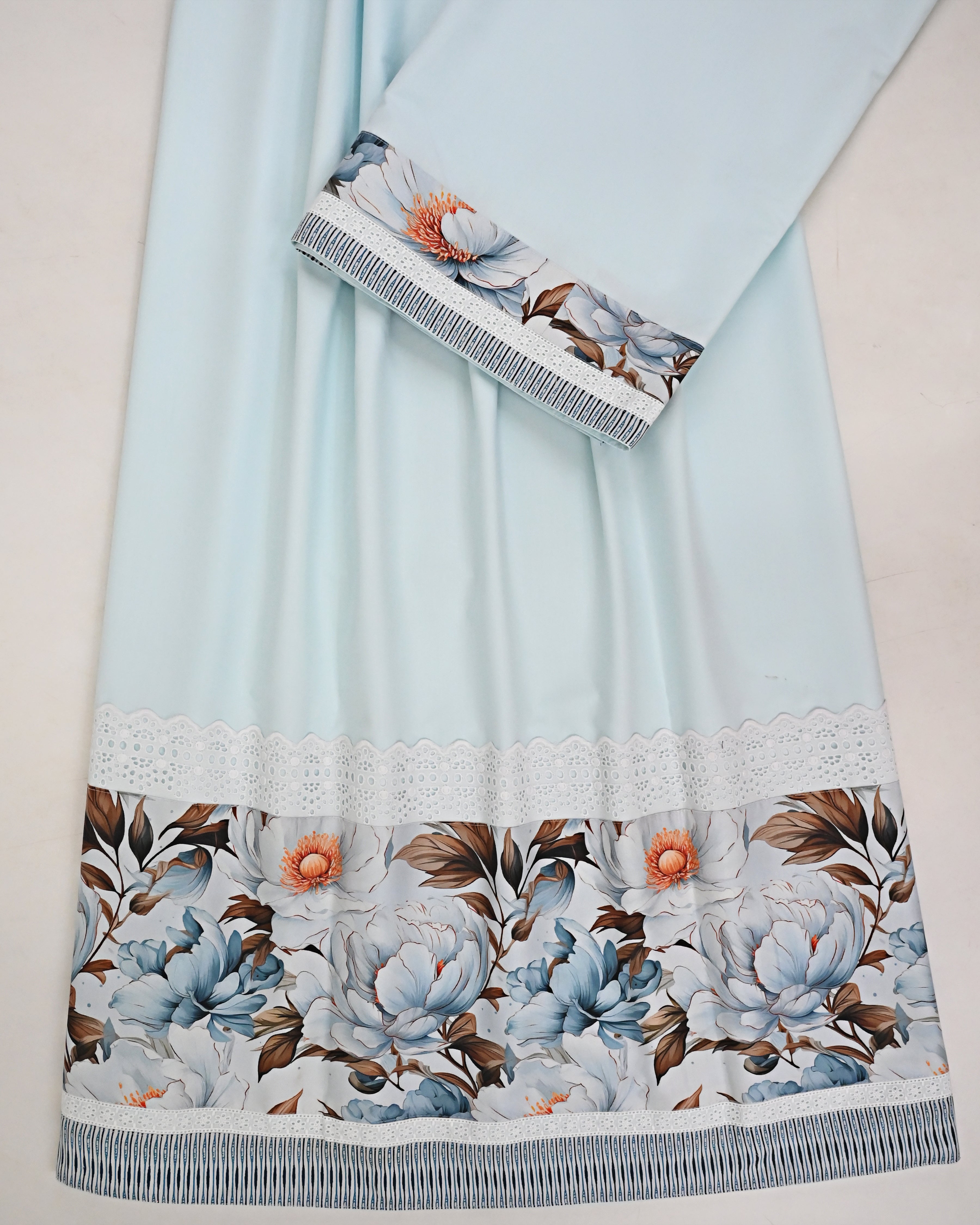 Baby Blue Rida With Smart Floral Panel & Smart Floral Lacing