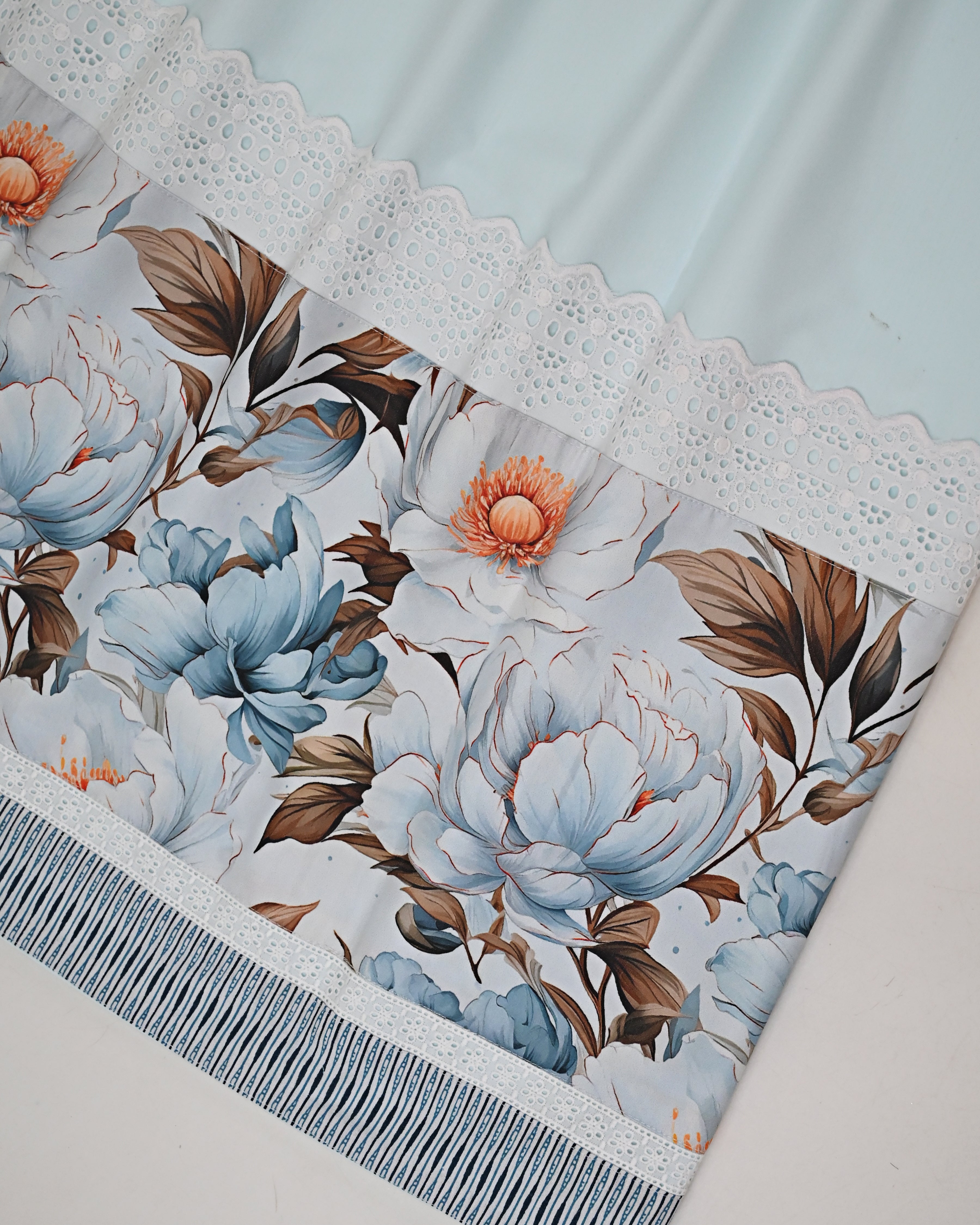Baby Blue Rida With Smart Floral Panel & Smart Floral Lacing