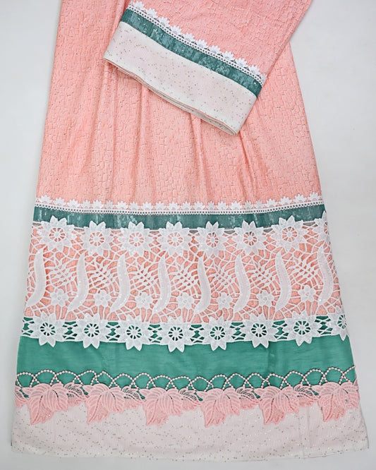 Cameo Pink Shining Rida With Smart Floral Lacing & Smart Panel