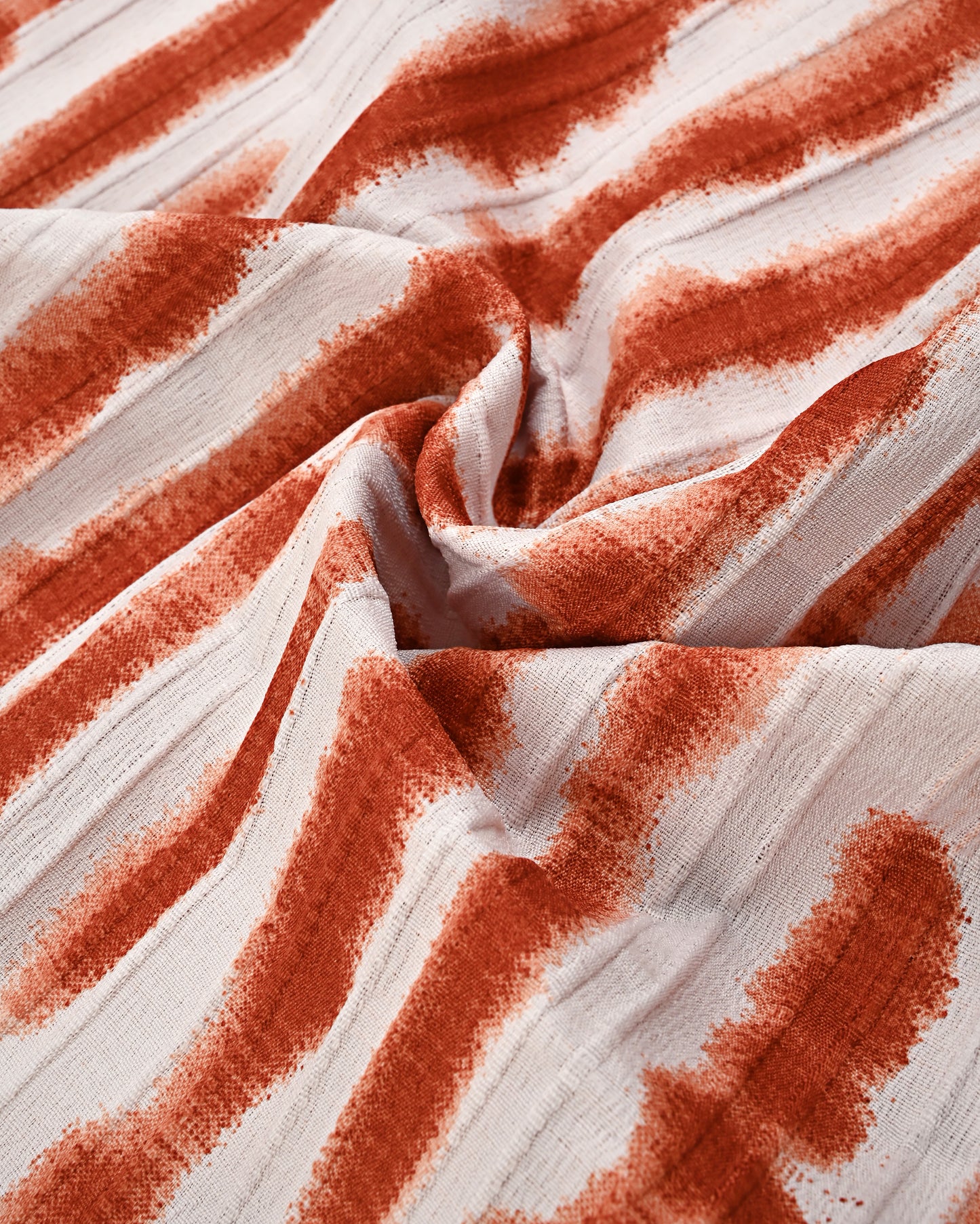Orange White Stripes Rida With Smart Panel & Lace