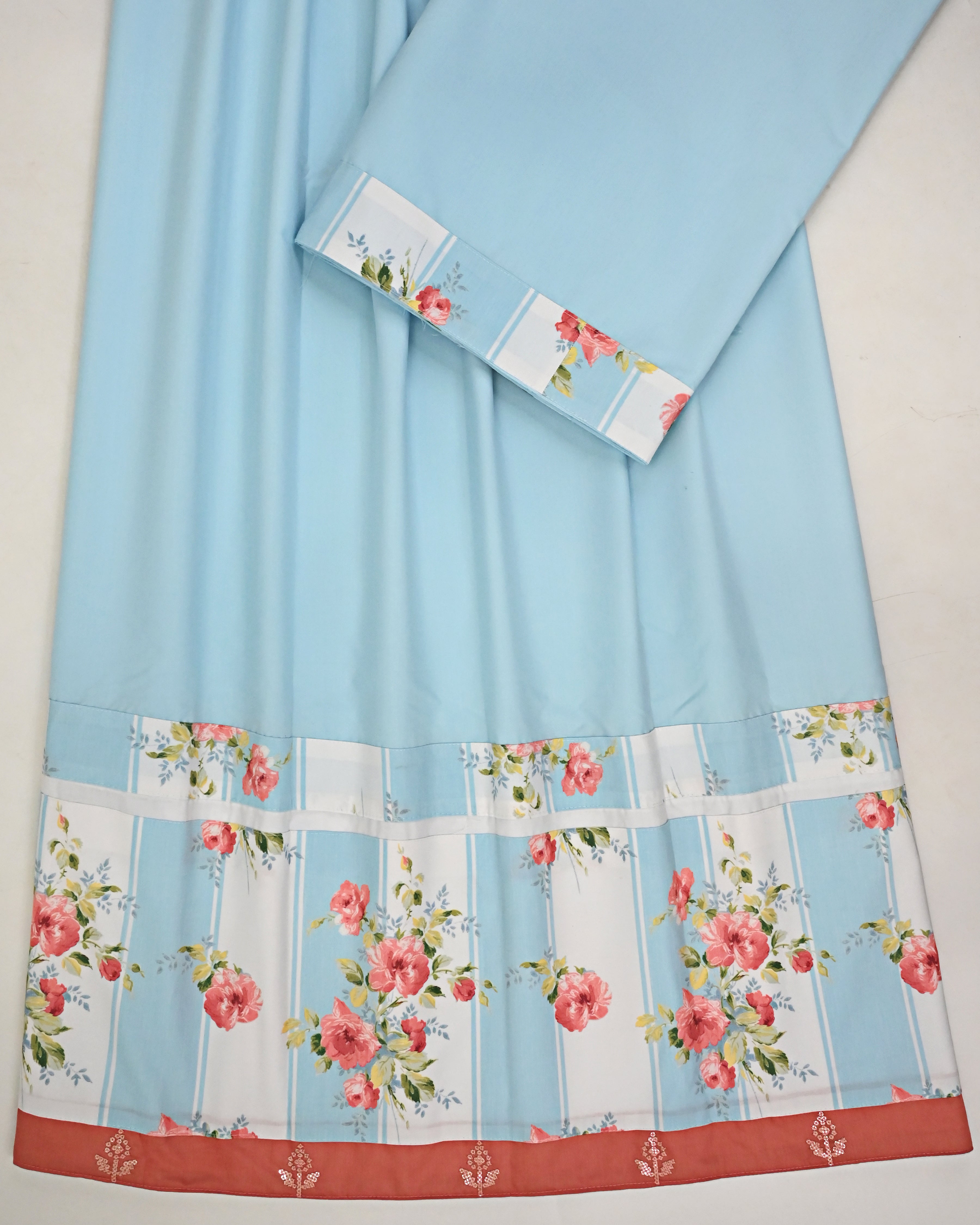 Baby Blue Rida With Smart Floral Panel & Smart Booties Patti