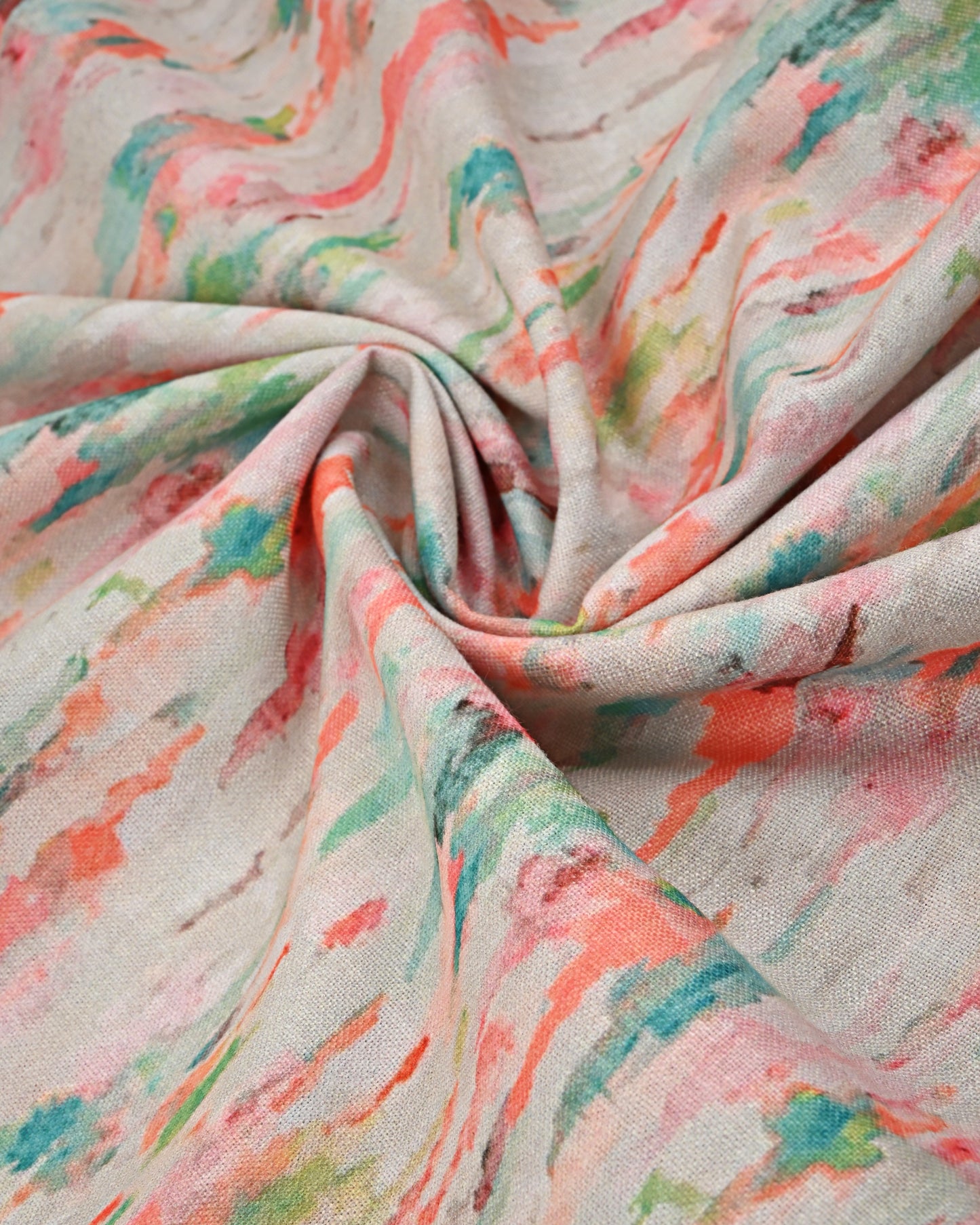 Multi Color Print Rida With Smart Floral Work & Marble Print Panel