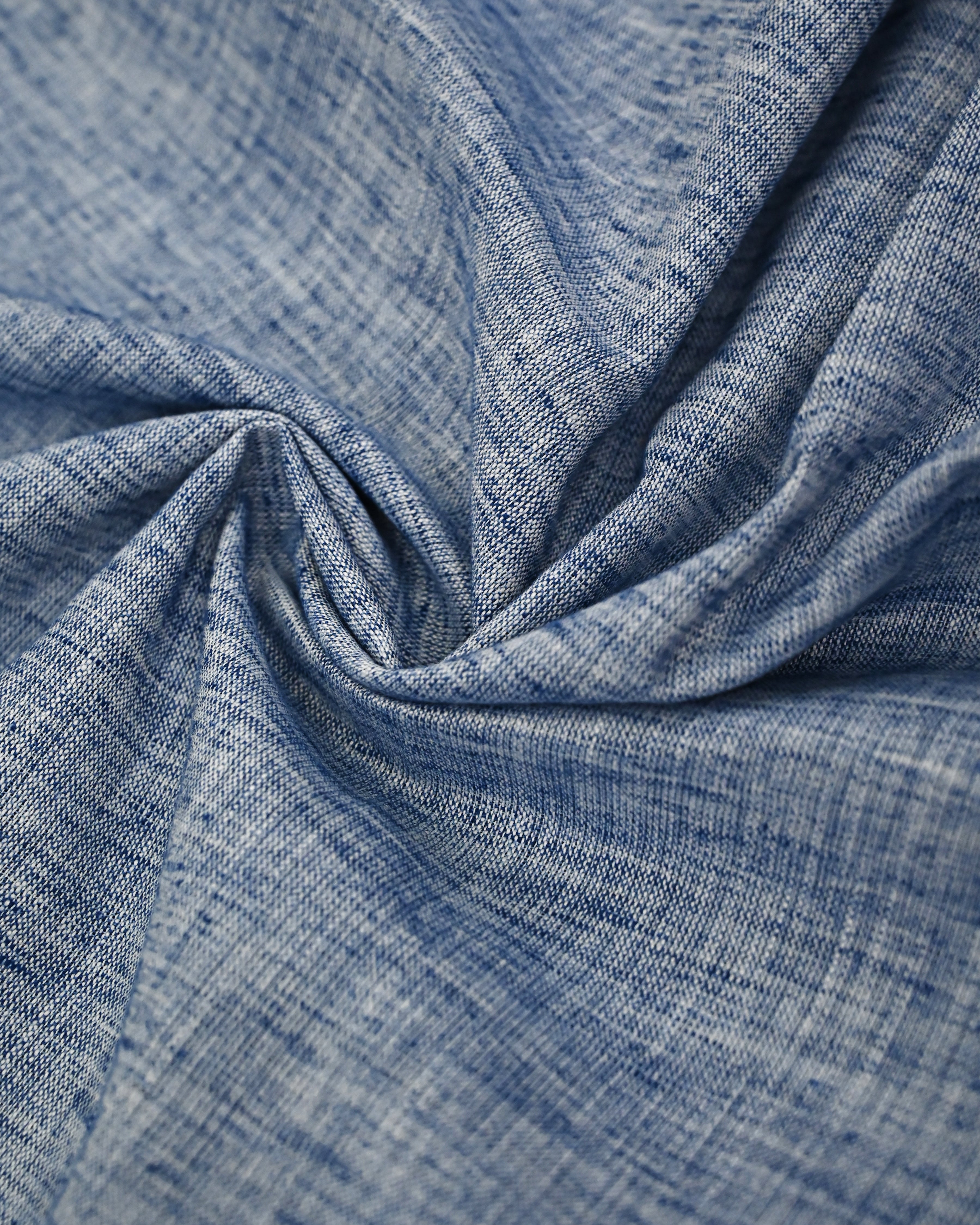Denim Blue Rida With Smart Dark Blue Floral Lace & Smart White Lace-1950/-