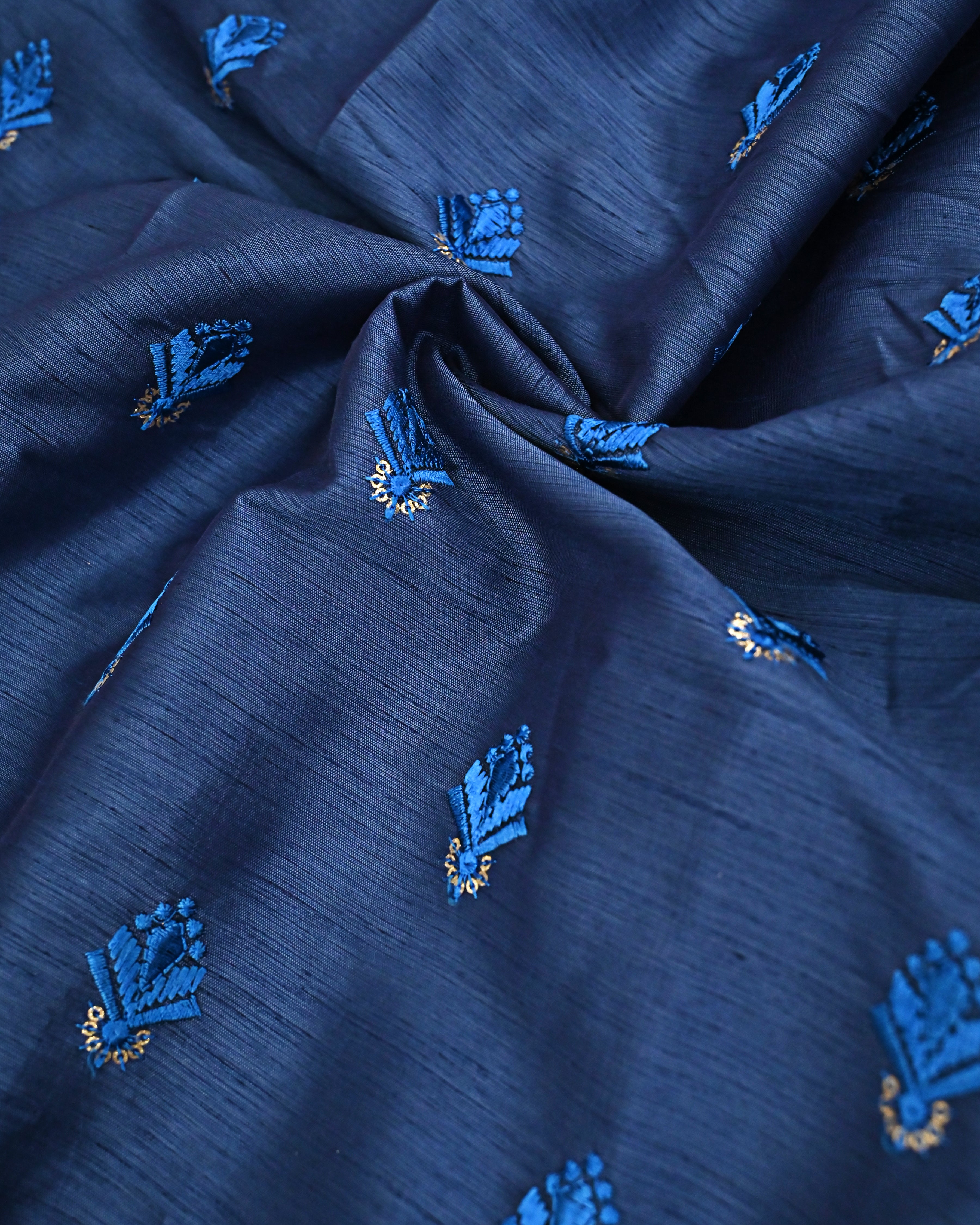 Navy Blue Rida With Smart Dark Lace & All Over Booties-1650/-