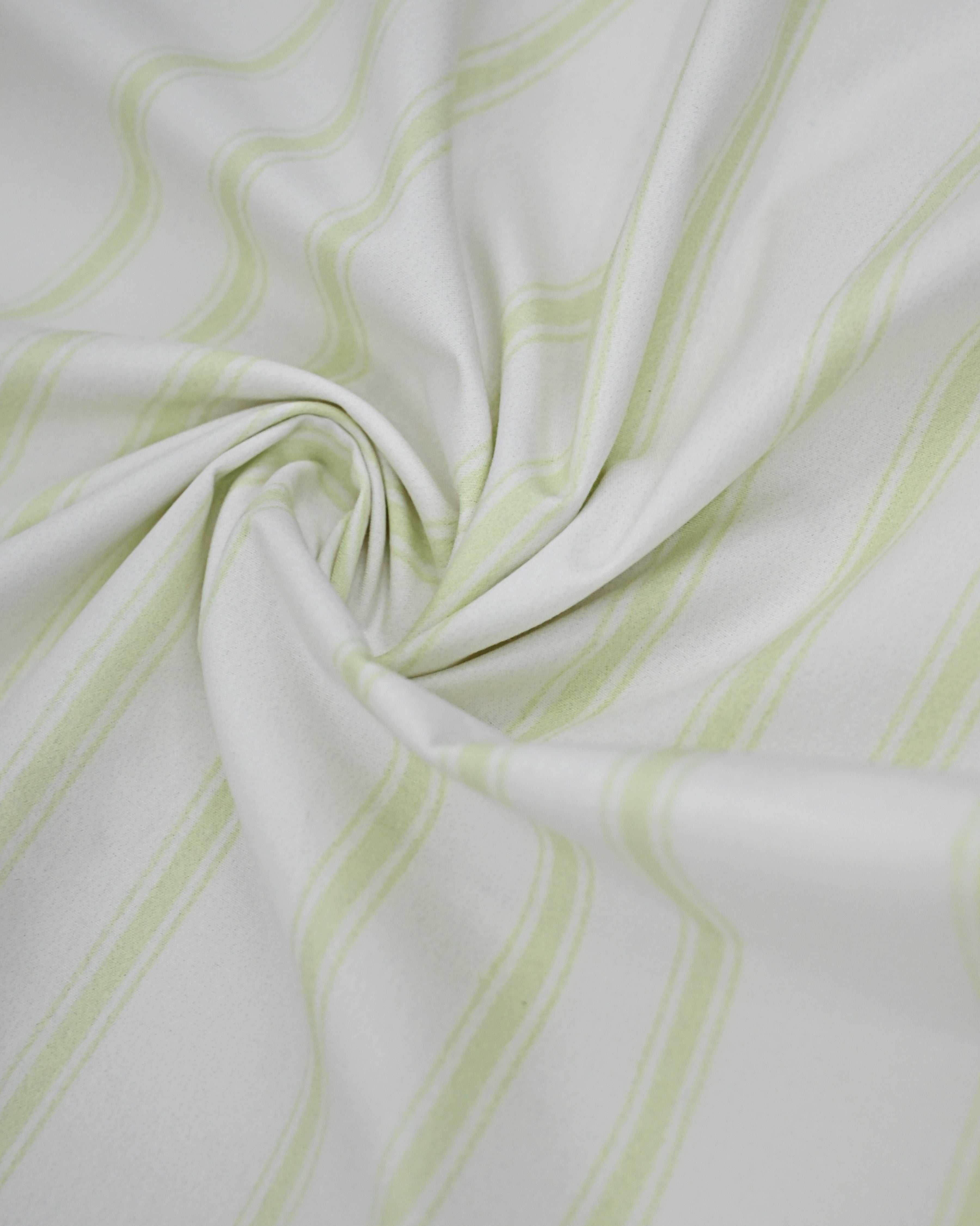 Cream Base Citron Green Lining Rida With Smart Floral Print Panel & Smart Lace