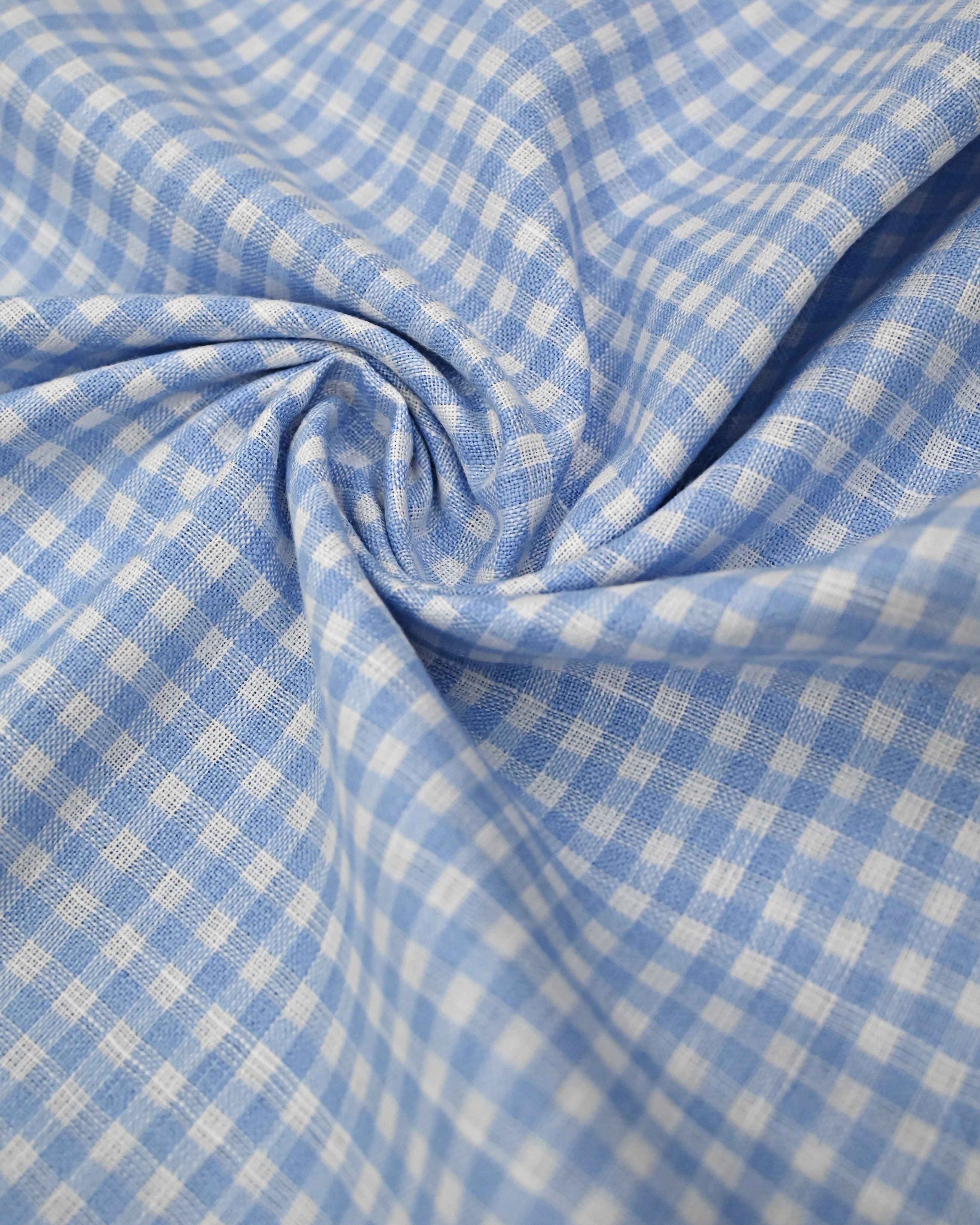 Blue & White Checks With Smart White Lace & Smart Blue Panel