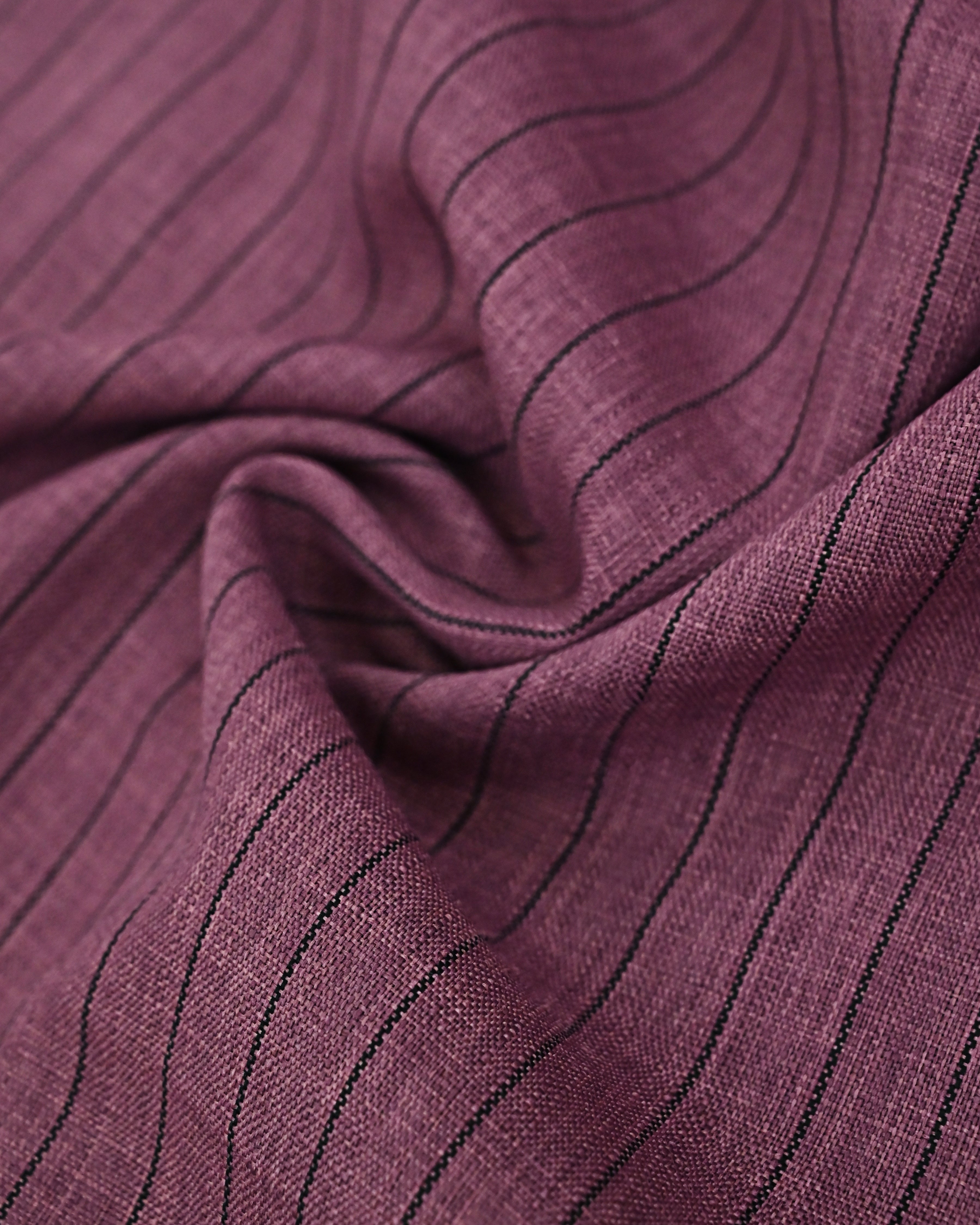 Dusty Berry Black Lining Rida With Smart Dark Purple Panel & Smart Black Patta