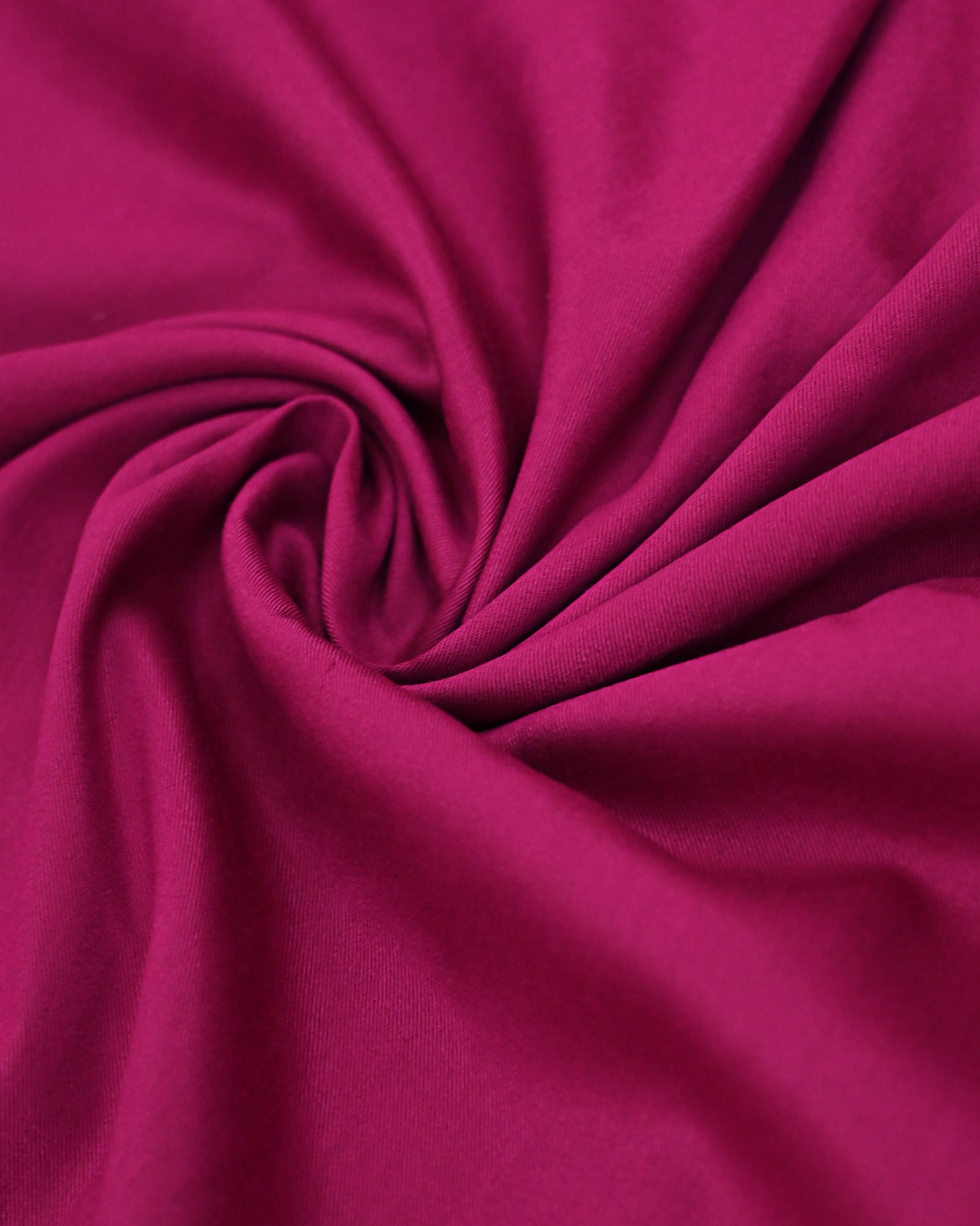 Deep Fuchsia Heavy Ruby Rida With Smart White Floral Lace & Dots Panel