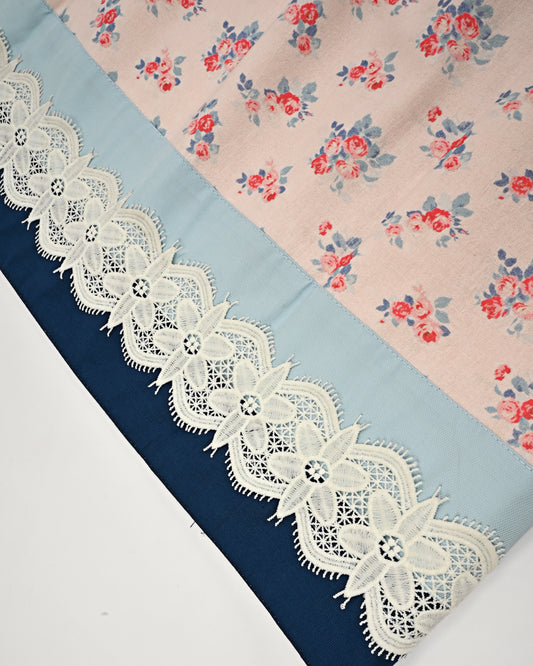 Peach White Dots Rida With Smart Floral Panel & Smart Lacing
