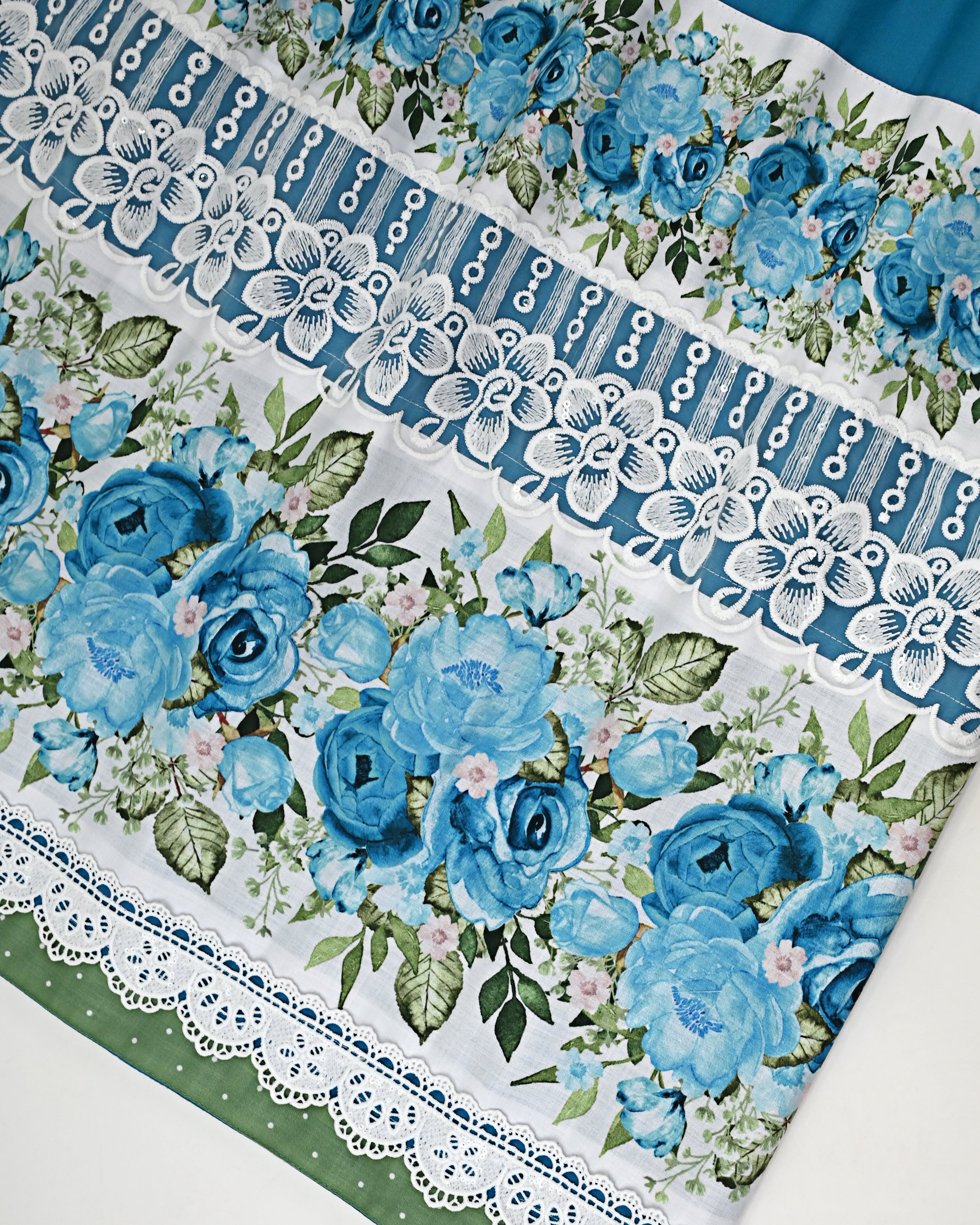 Cobalt Blue Rida With Floral Panel & Smart Lacing