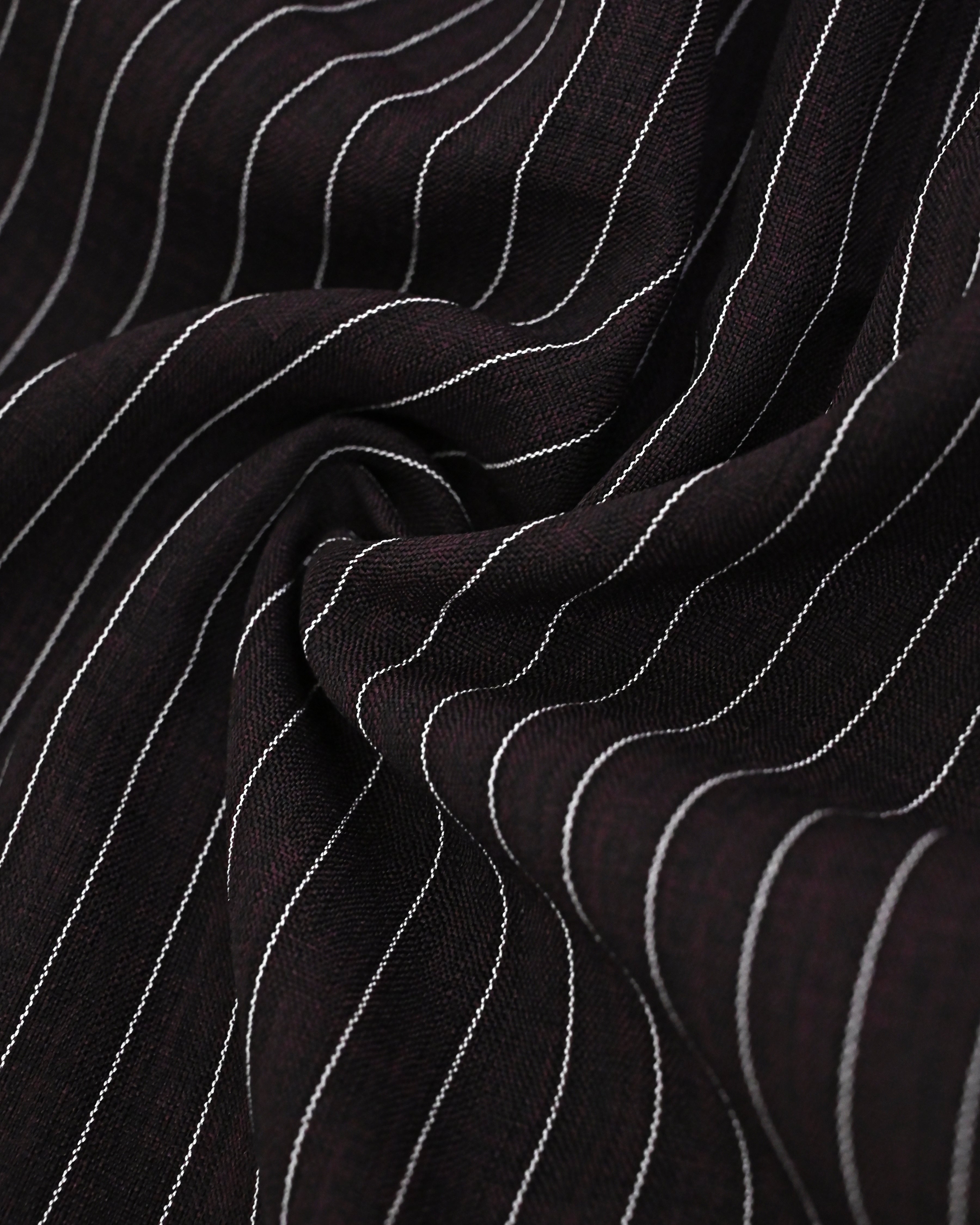 Charcoal Brown White Stripes Rida With Off White & Pink Panel