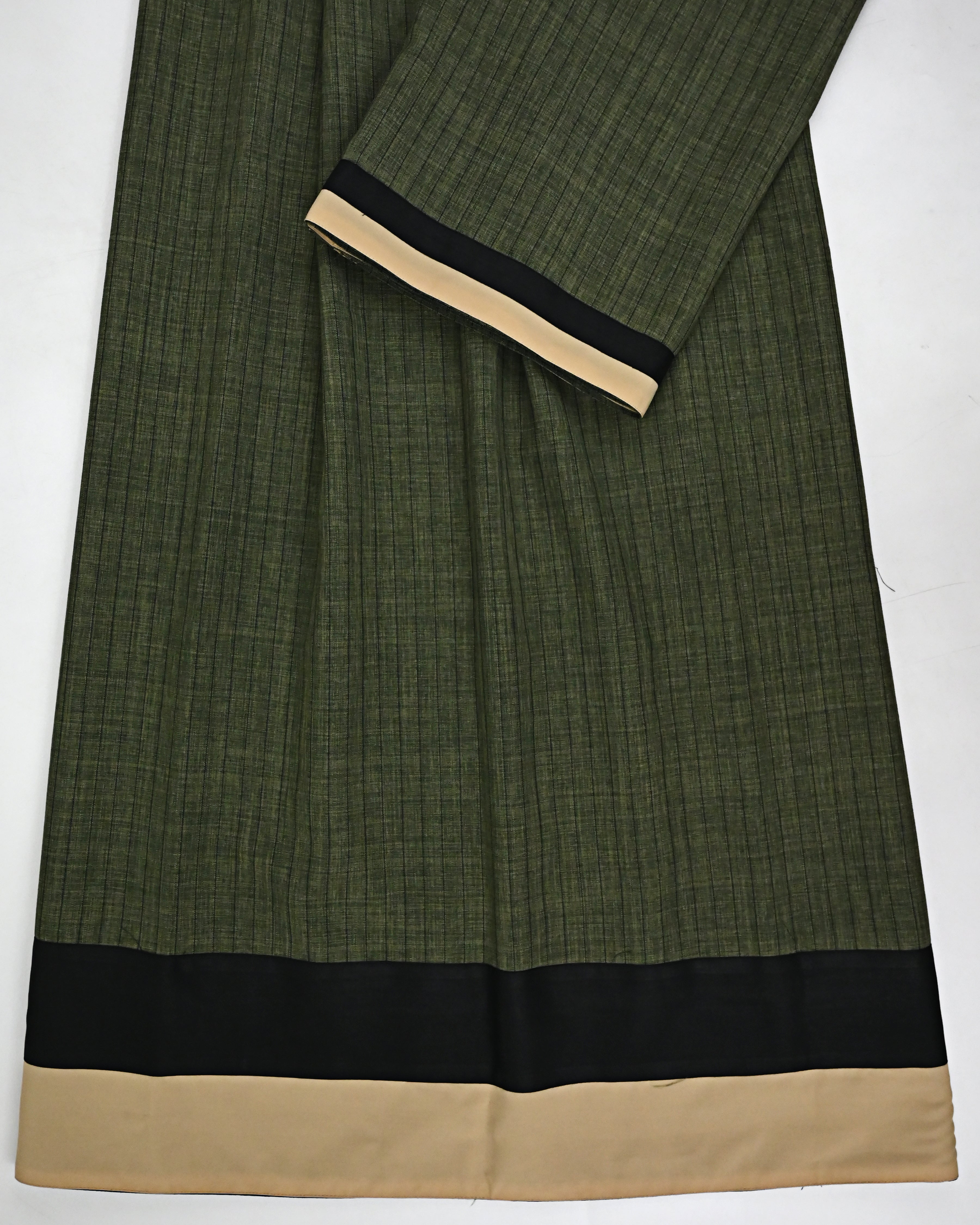 Military Olive Green Rida With Two Color Smart Plain Panel