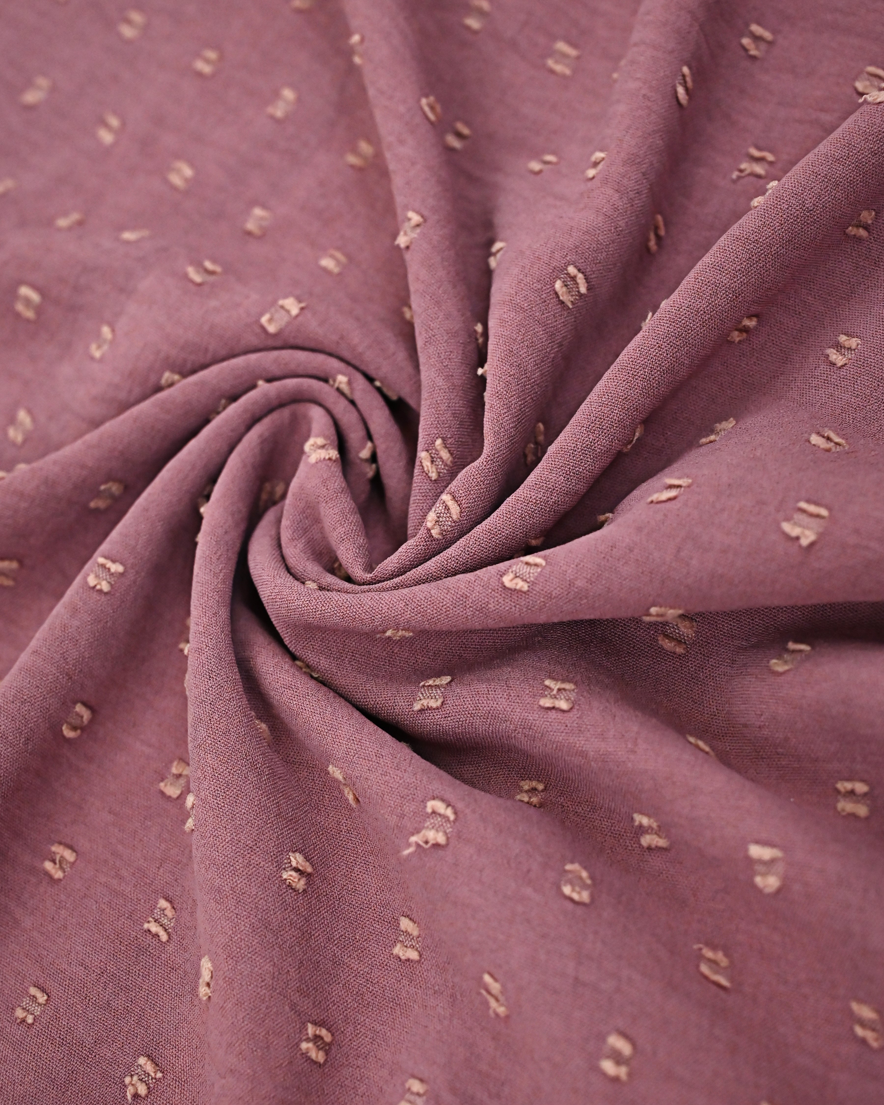 Dusty Rose Swiss Dots Rida With Smart & Heavy Lace & Plain Panel