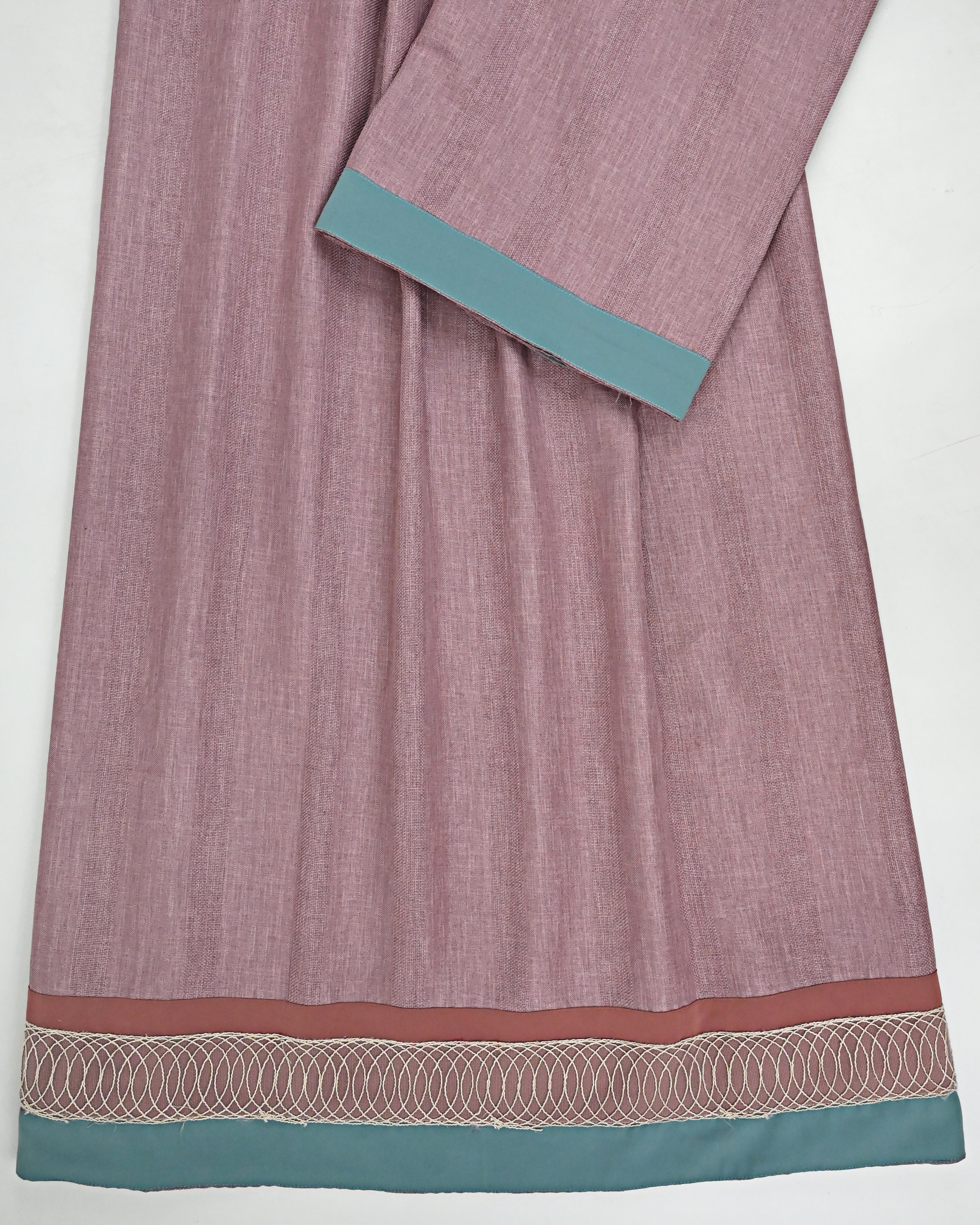 Mauve Rida With Smart Lace & Dark Color Panel
