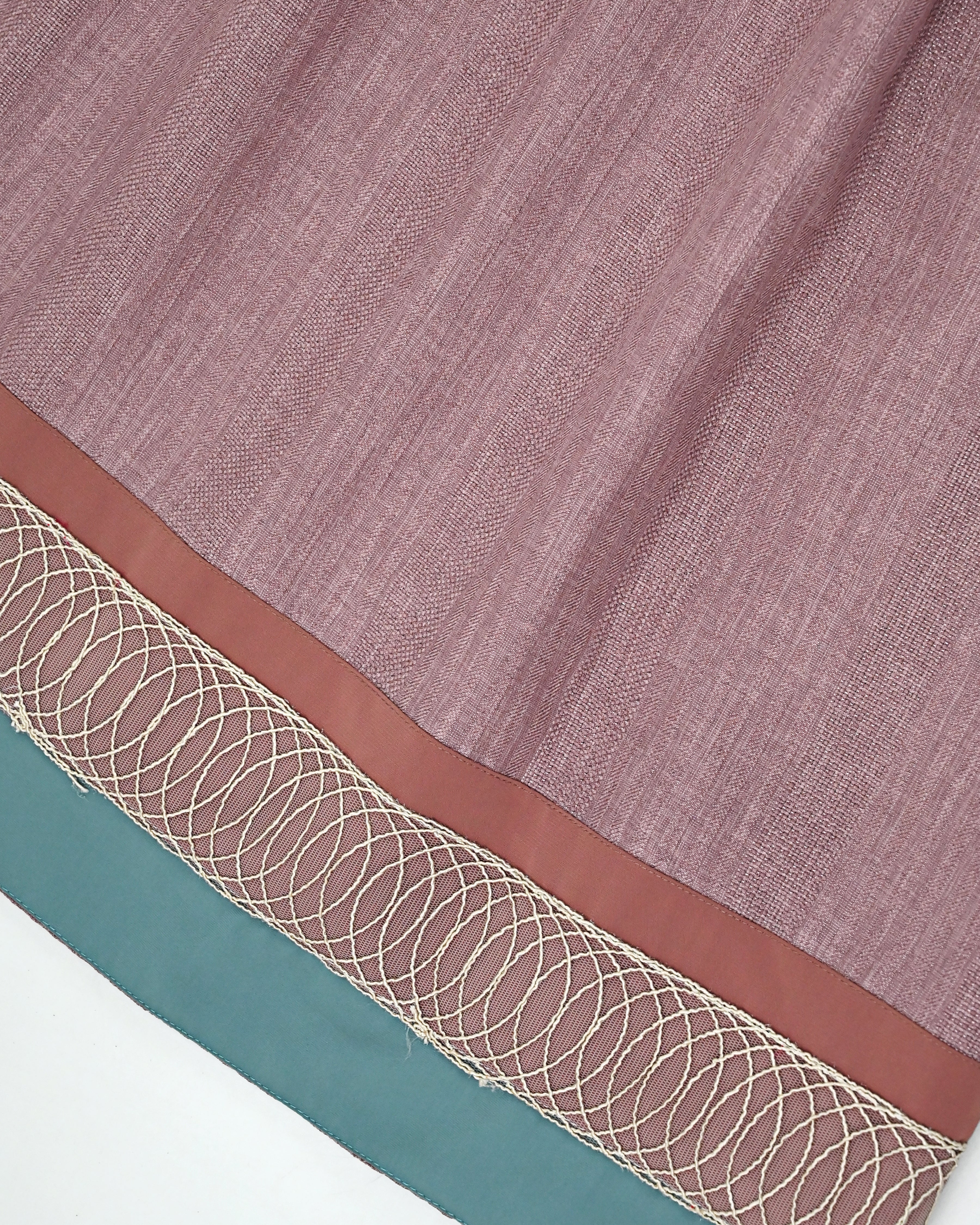 Mauve Rida With Smart Lace & Dark Color Panel