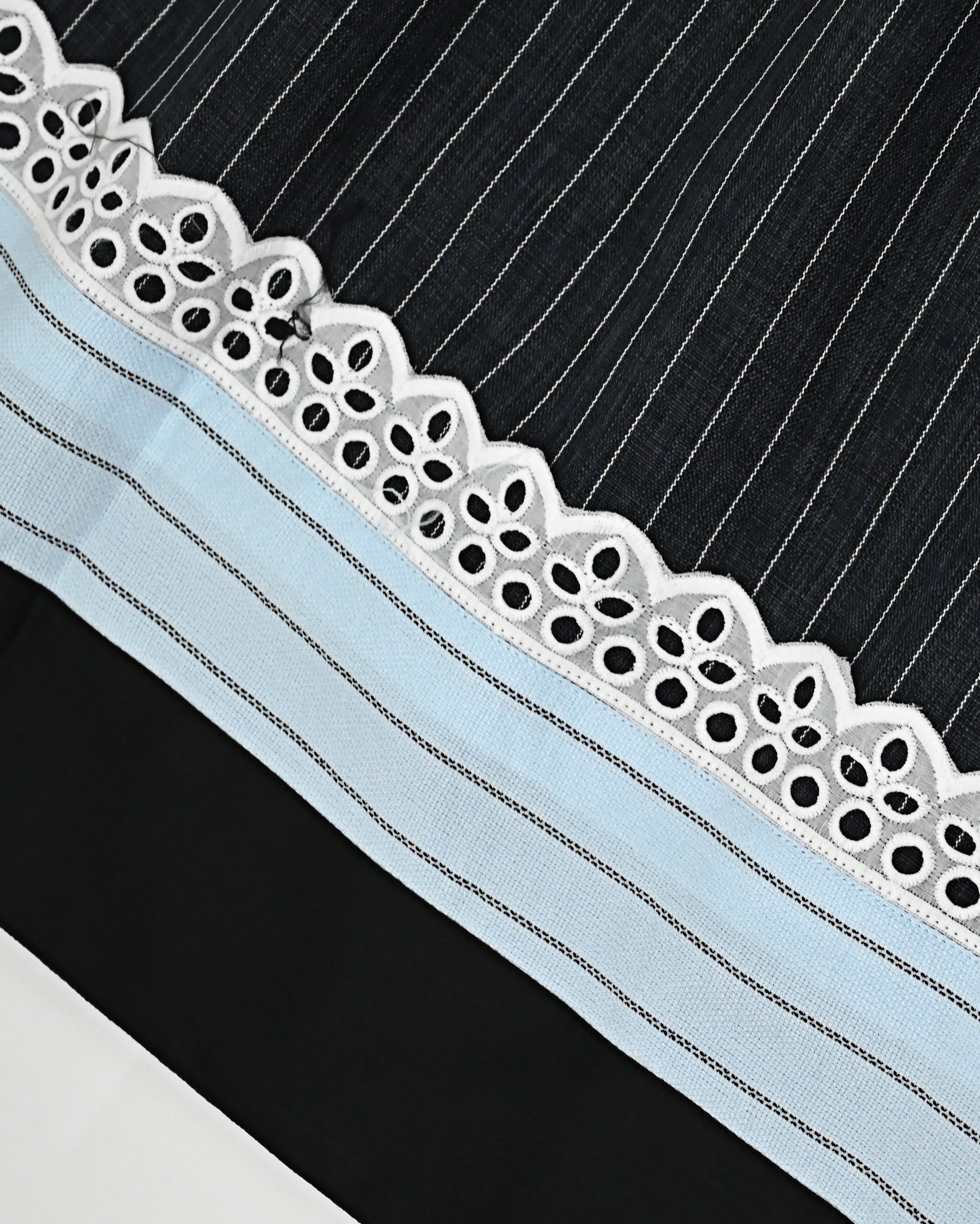 Dark Charcoal Grey Rida With Smart Lace & Light Blue Lining Panel