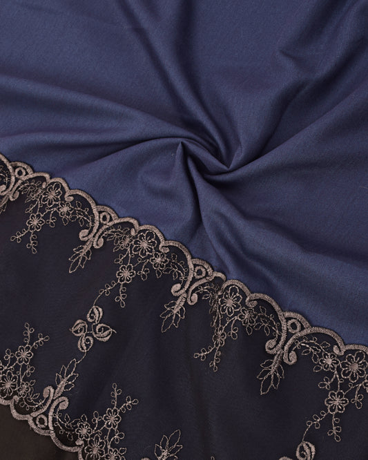Salmon Rida With Smart Floral Panel & Lace