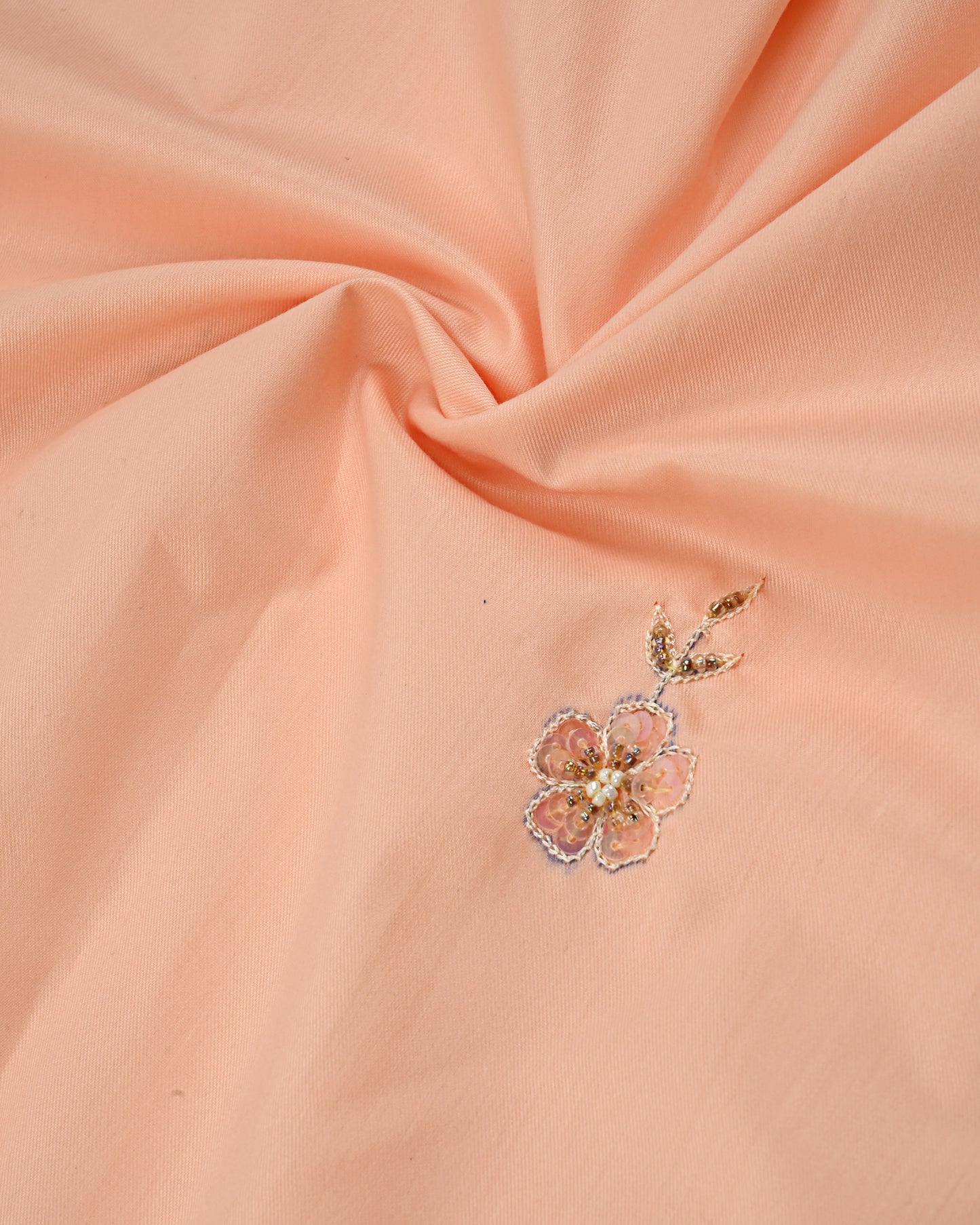 Peach Rida With Heavy Look Lace & All Over Floral Booties