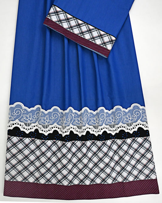 Royal Blue Rida With Smart Checks Panel & Smart Lacing