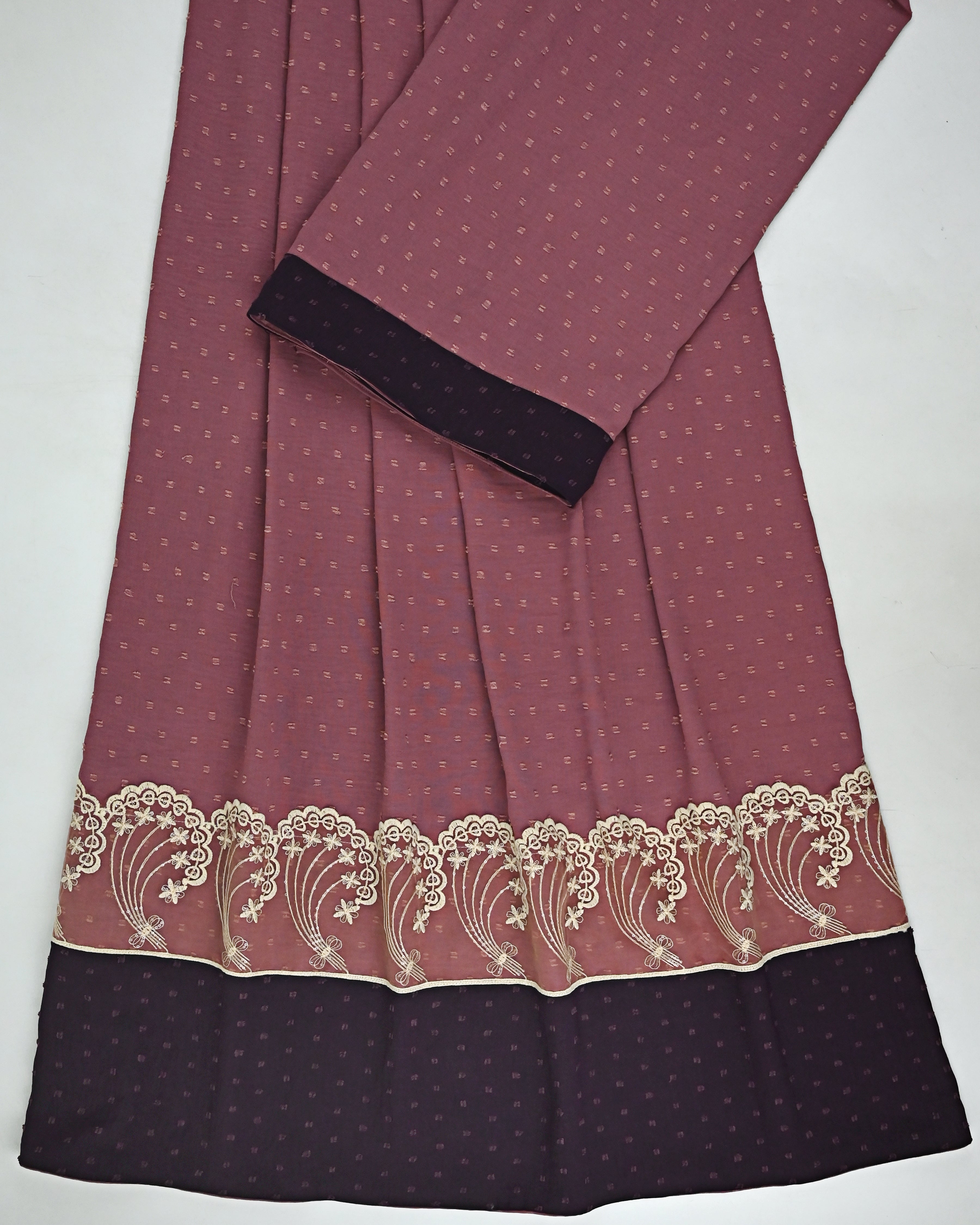Dusty Rose Raffle Rida With Smart Lace & Smart Dark Raffle Panel