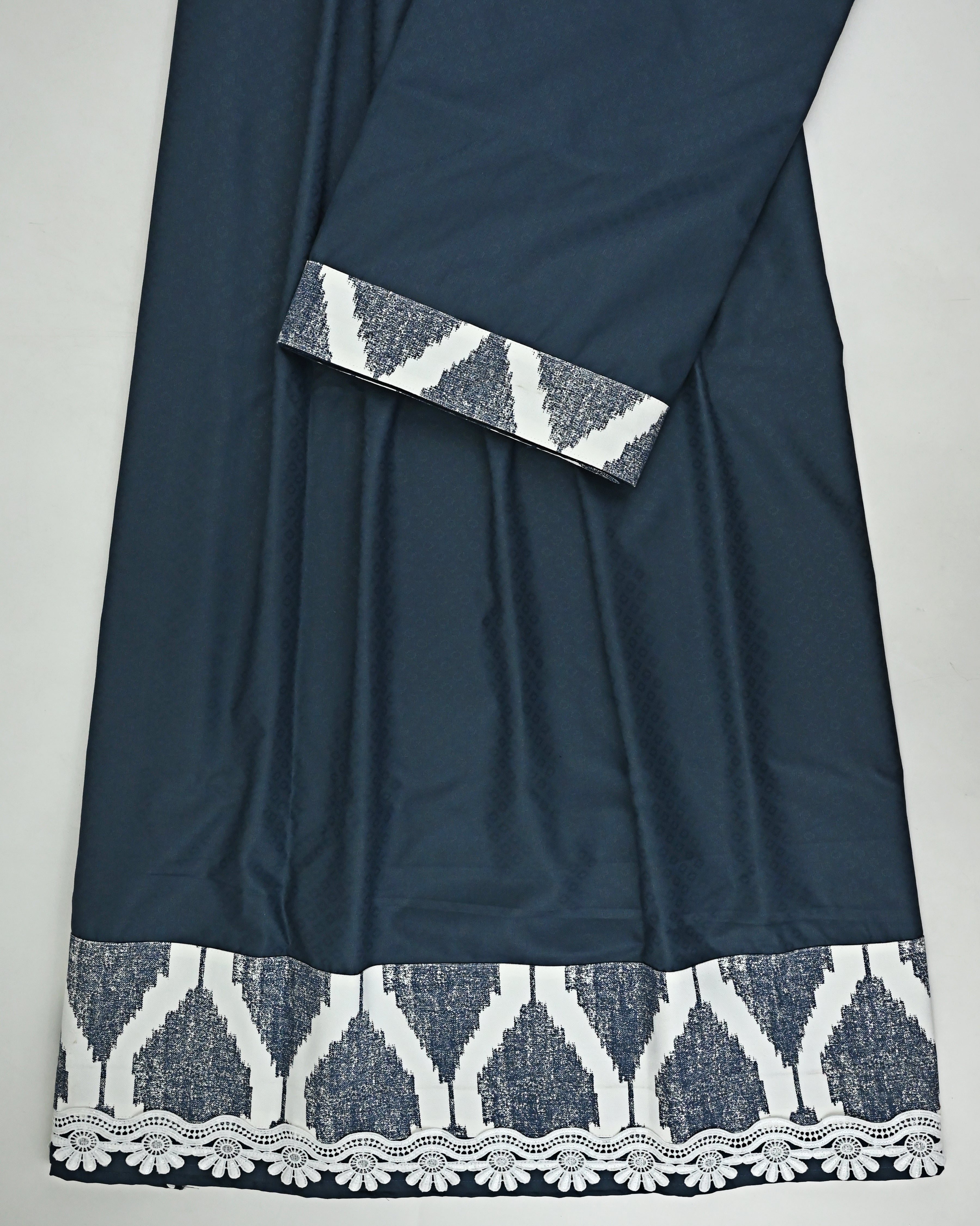 Charcoal Grey Rida With Smart Design Print Panel & Smart Lace