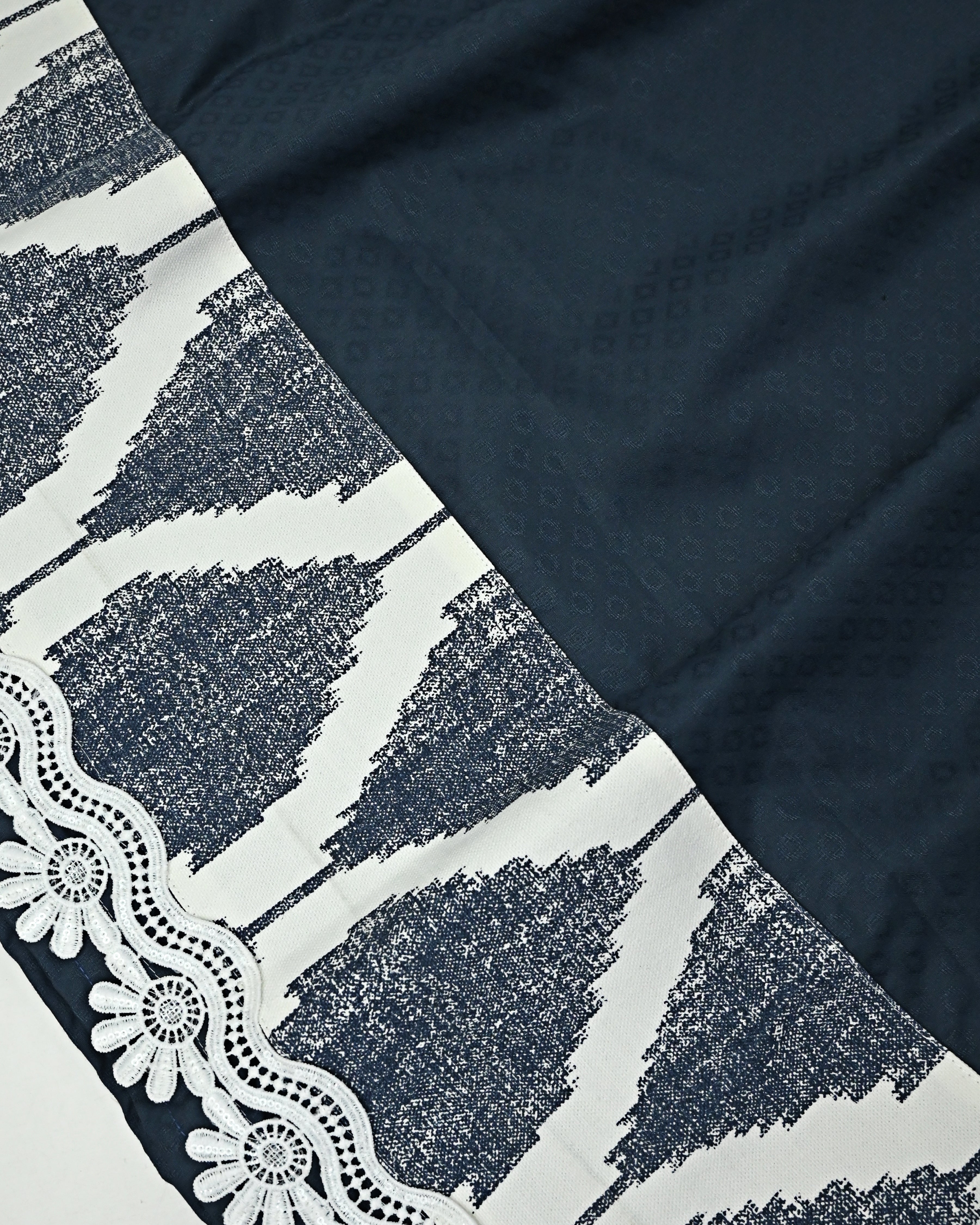 Charcoal Grey Rida With Smart Design Print Panel & Smart Lace