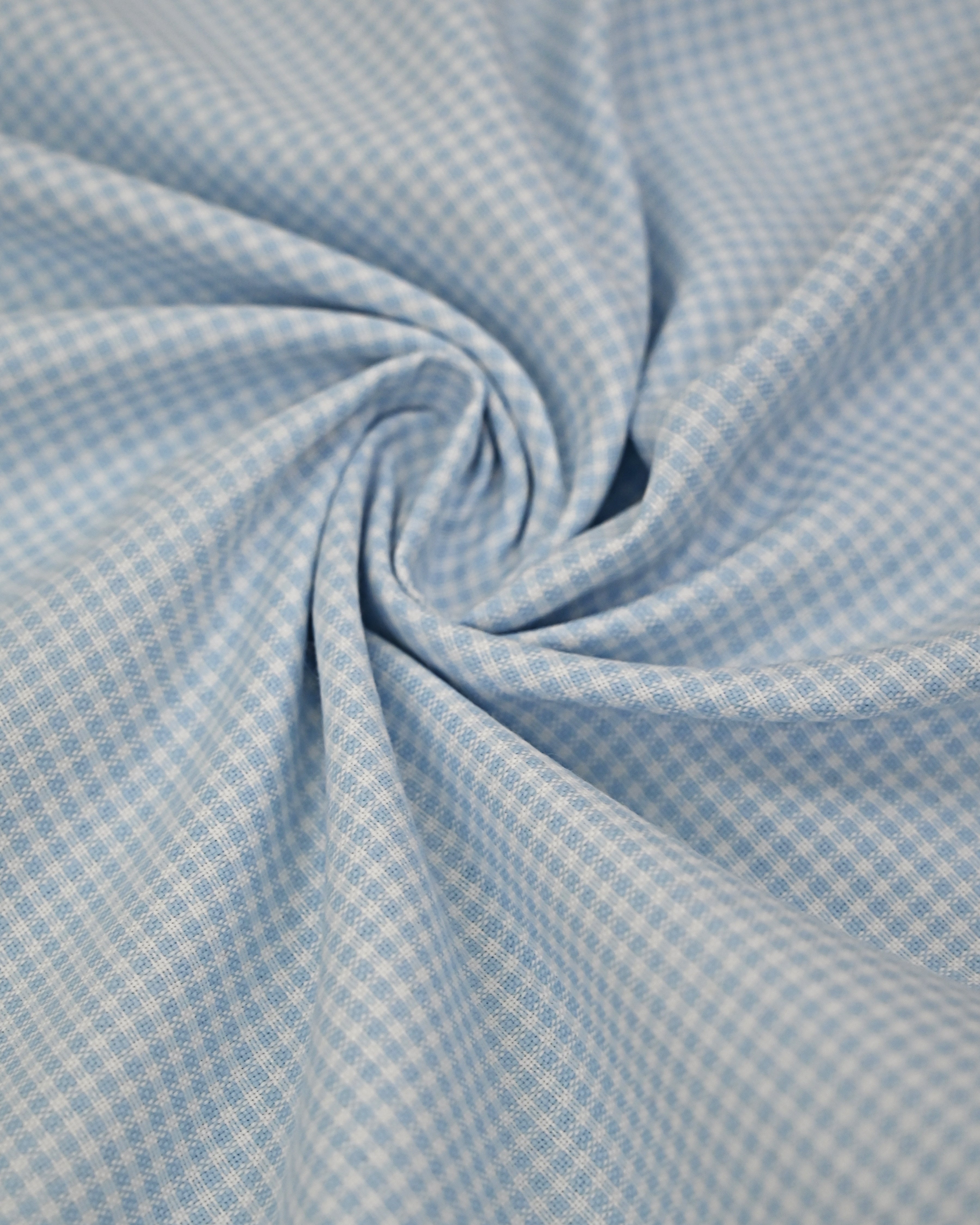 Sky Blue White Checks Rida With Imported Floral Print Panel & Smart Lacing