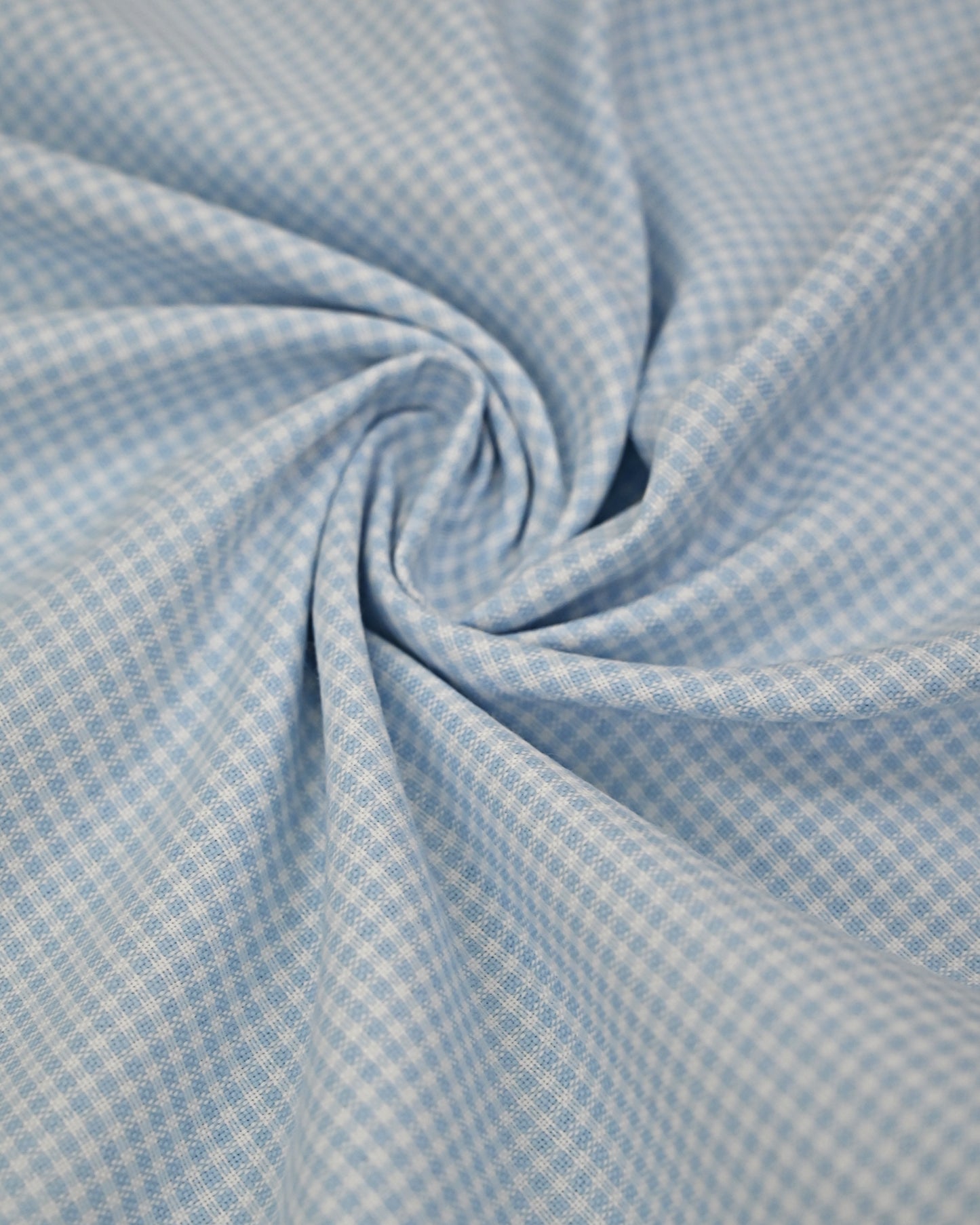 Sky Blue White Checks Rida With Imported Floral Print Panel & Smart Lacing