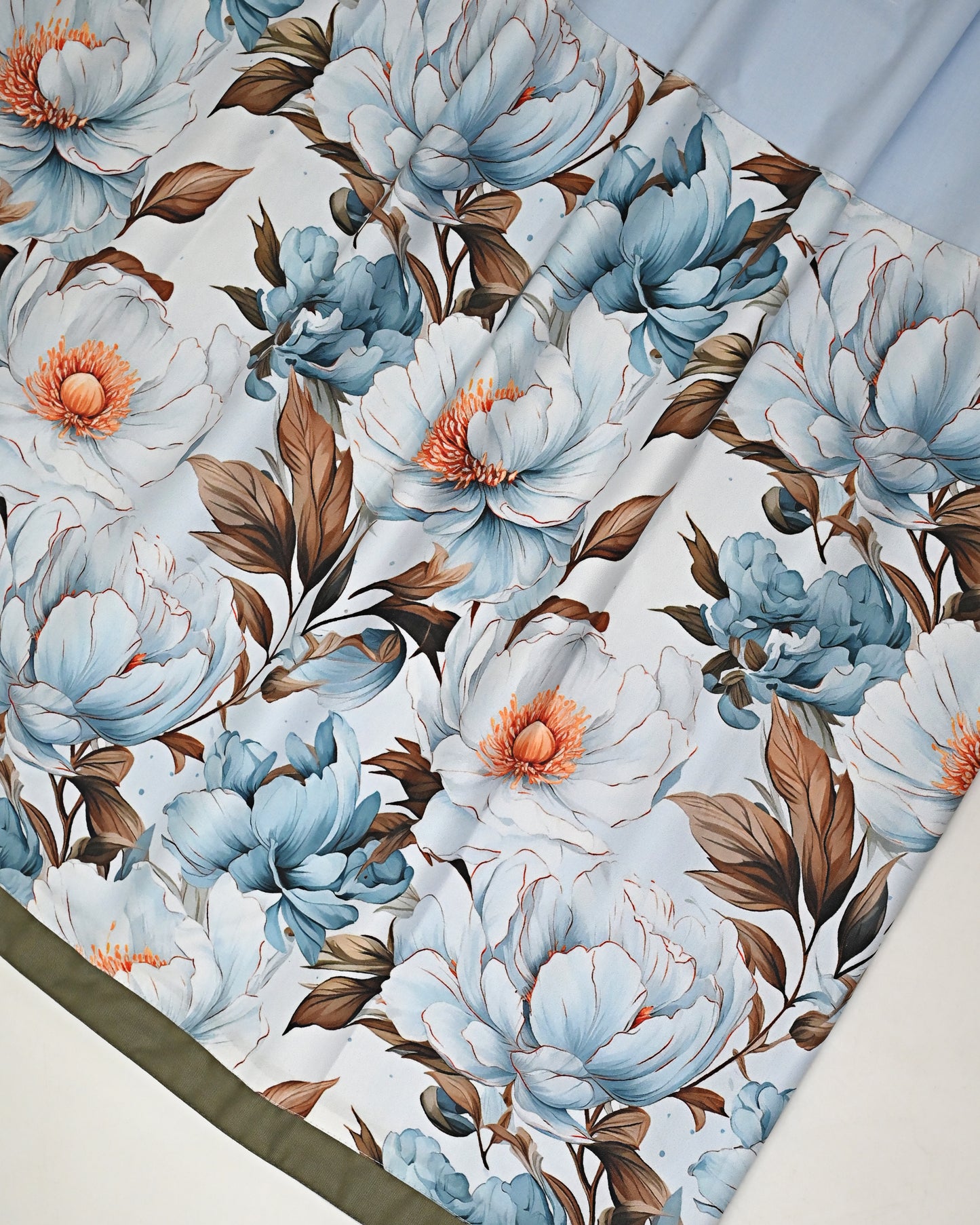 Light Aqua Blue Rida Smart Floral Imported Panel