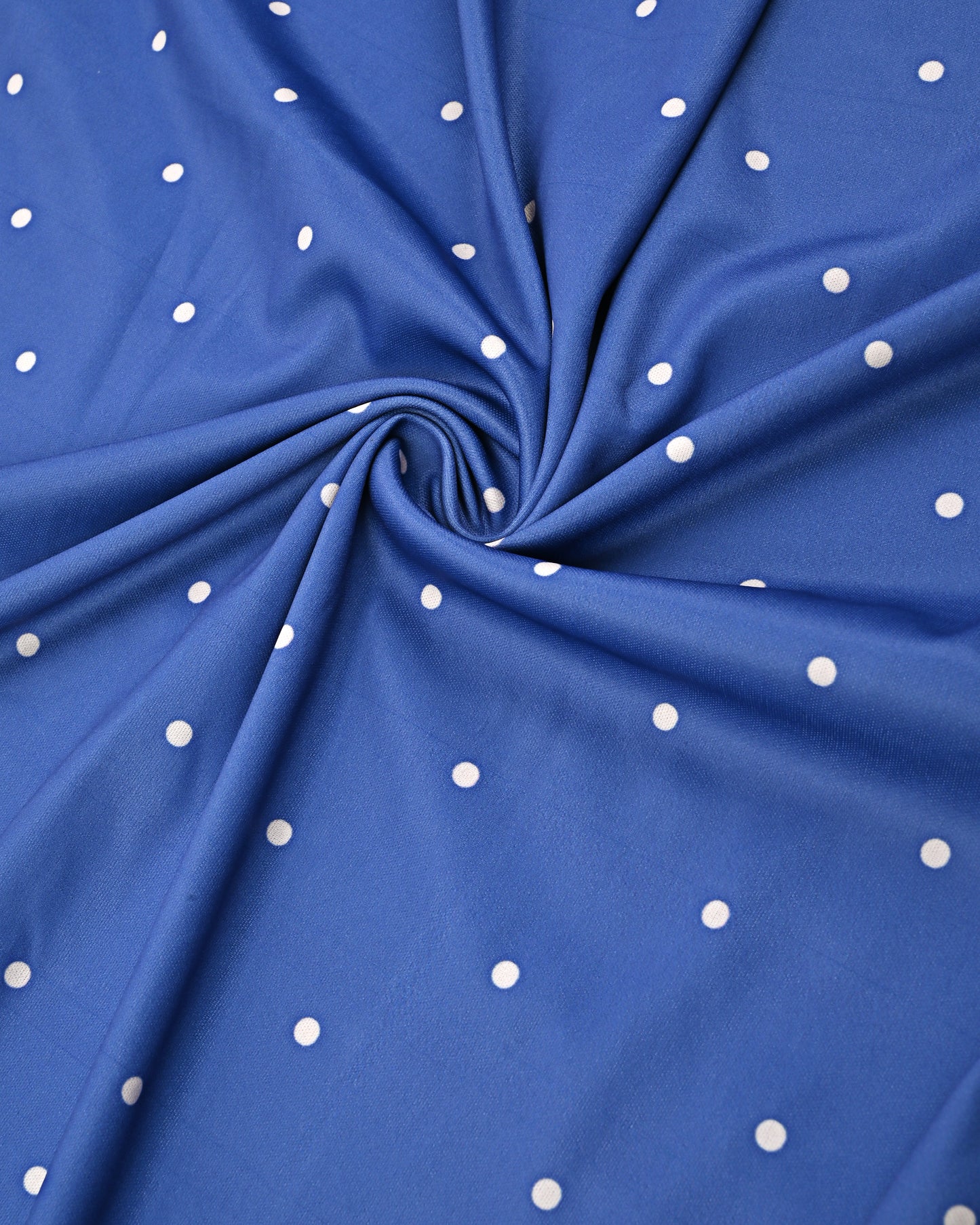 Iris Blue White Dots Swim Rida With Butterfly Print Panel