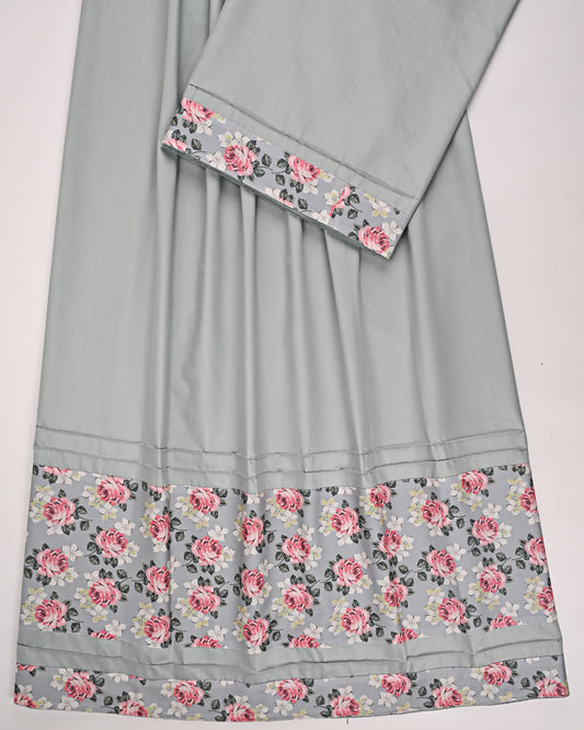 Tan Color Ohbat Rida With Smart Rose Print Panel & Pintex